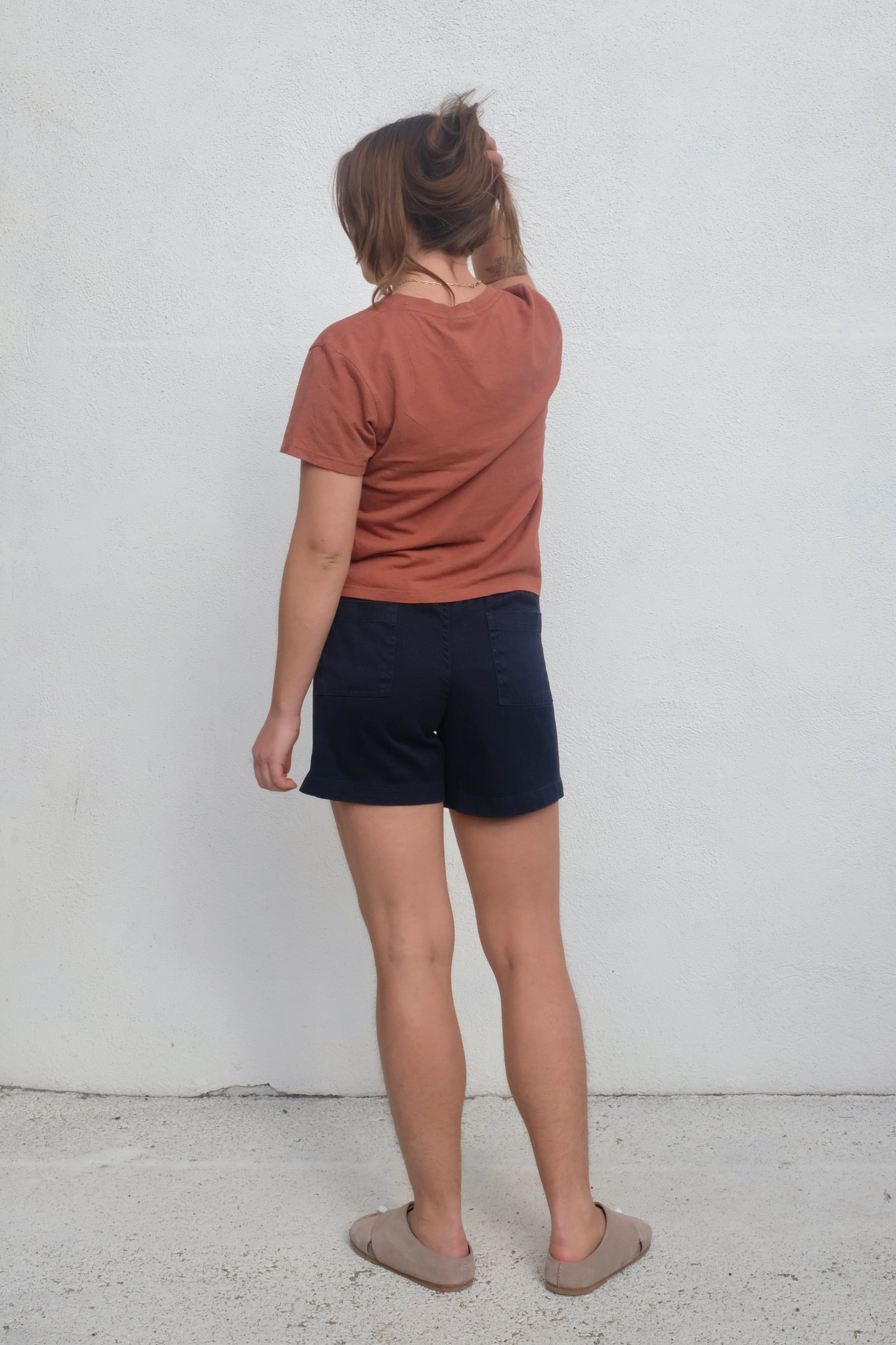 Jungmaven Cropped Lorel Tee / Terracotta