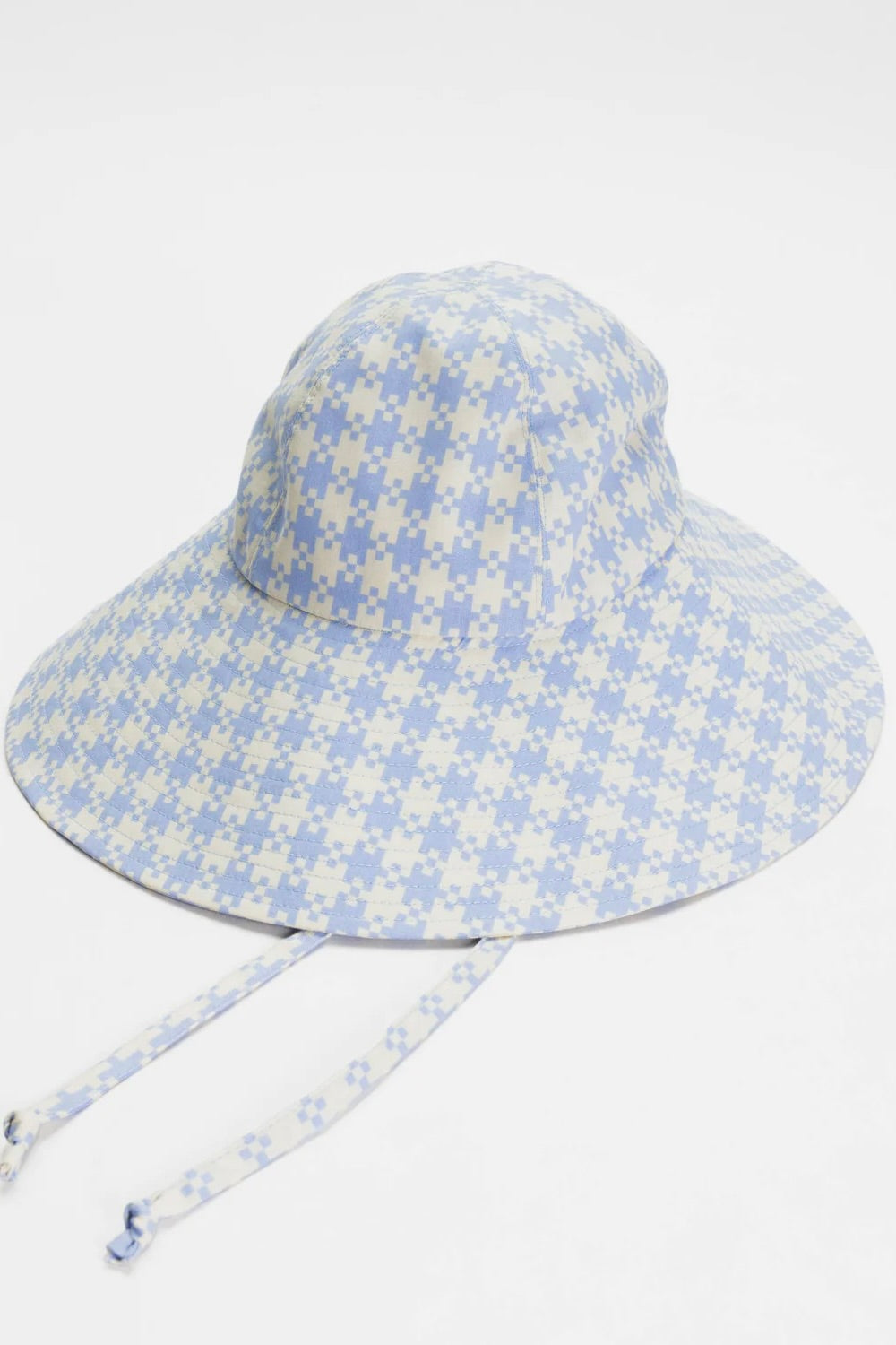 Baggu Soft Sun Hat / Blue Pixel Gingham