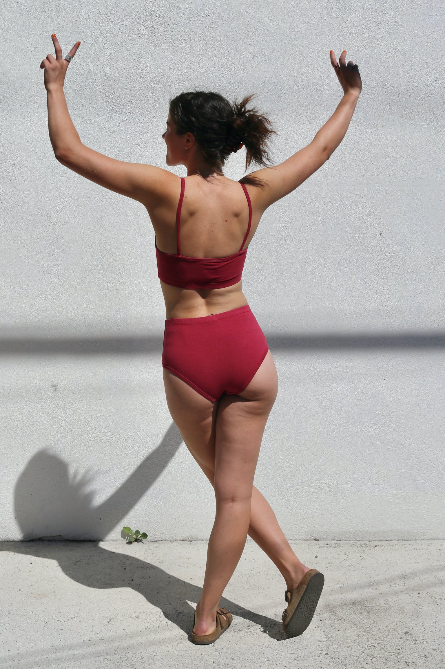 Jungmaven High Waist Brief / Cherry Red