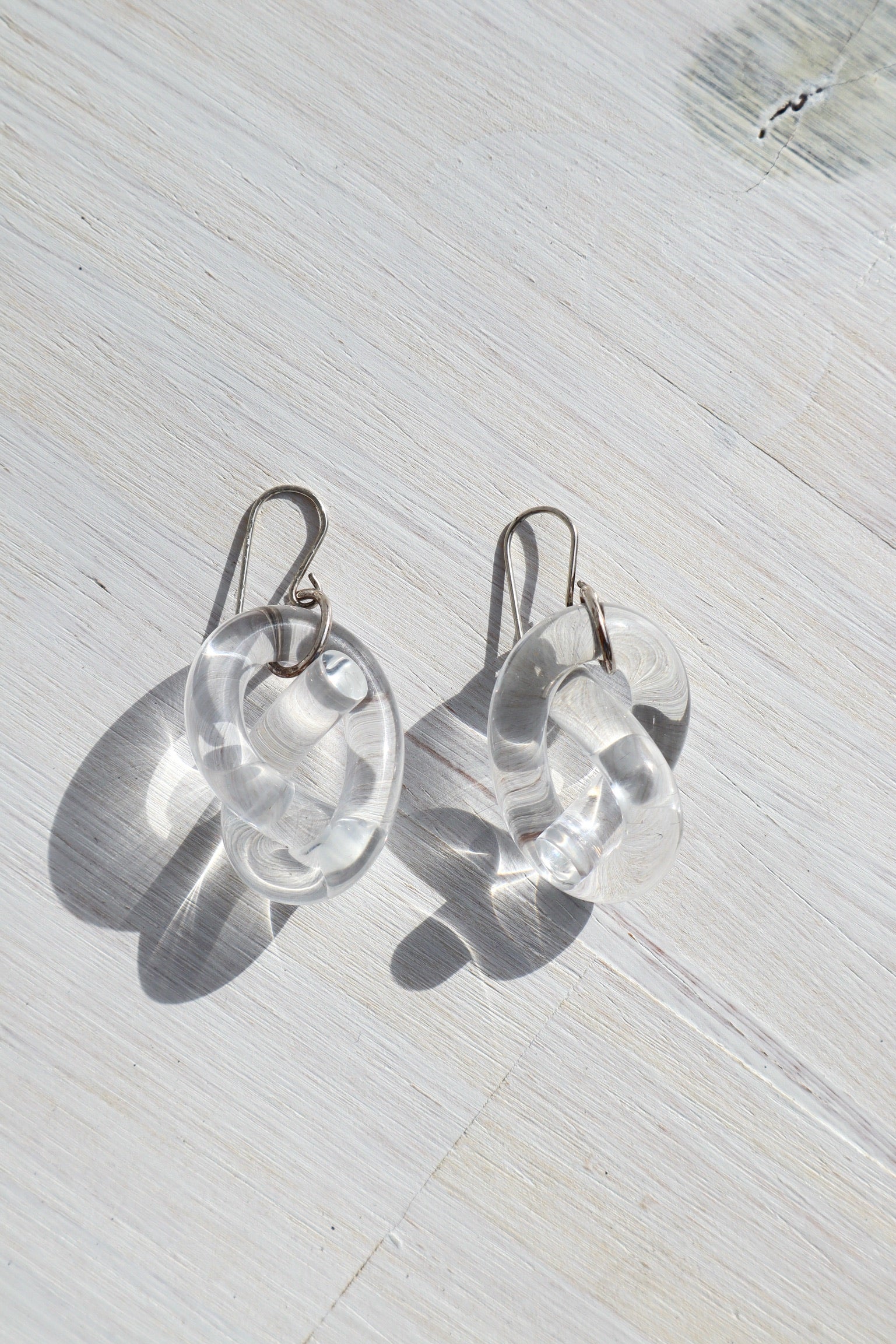 Knot Earrings / Clear