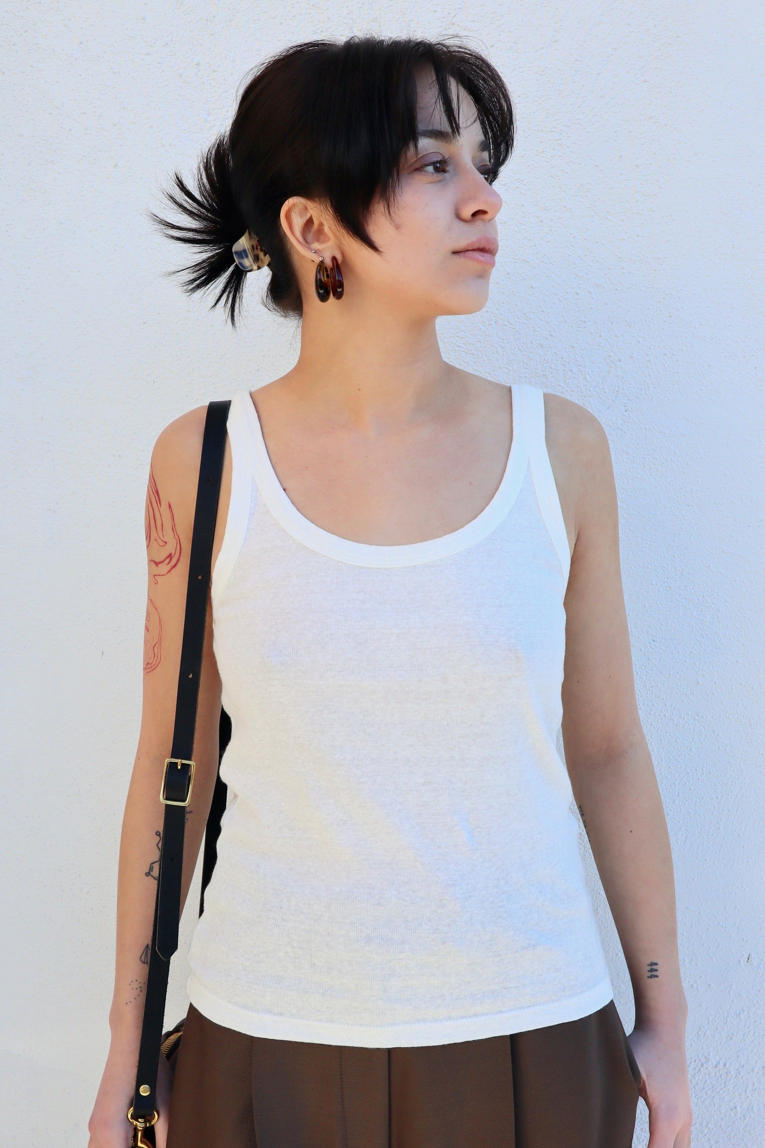 Basic Jersey Tank / White