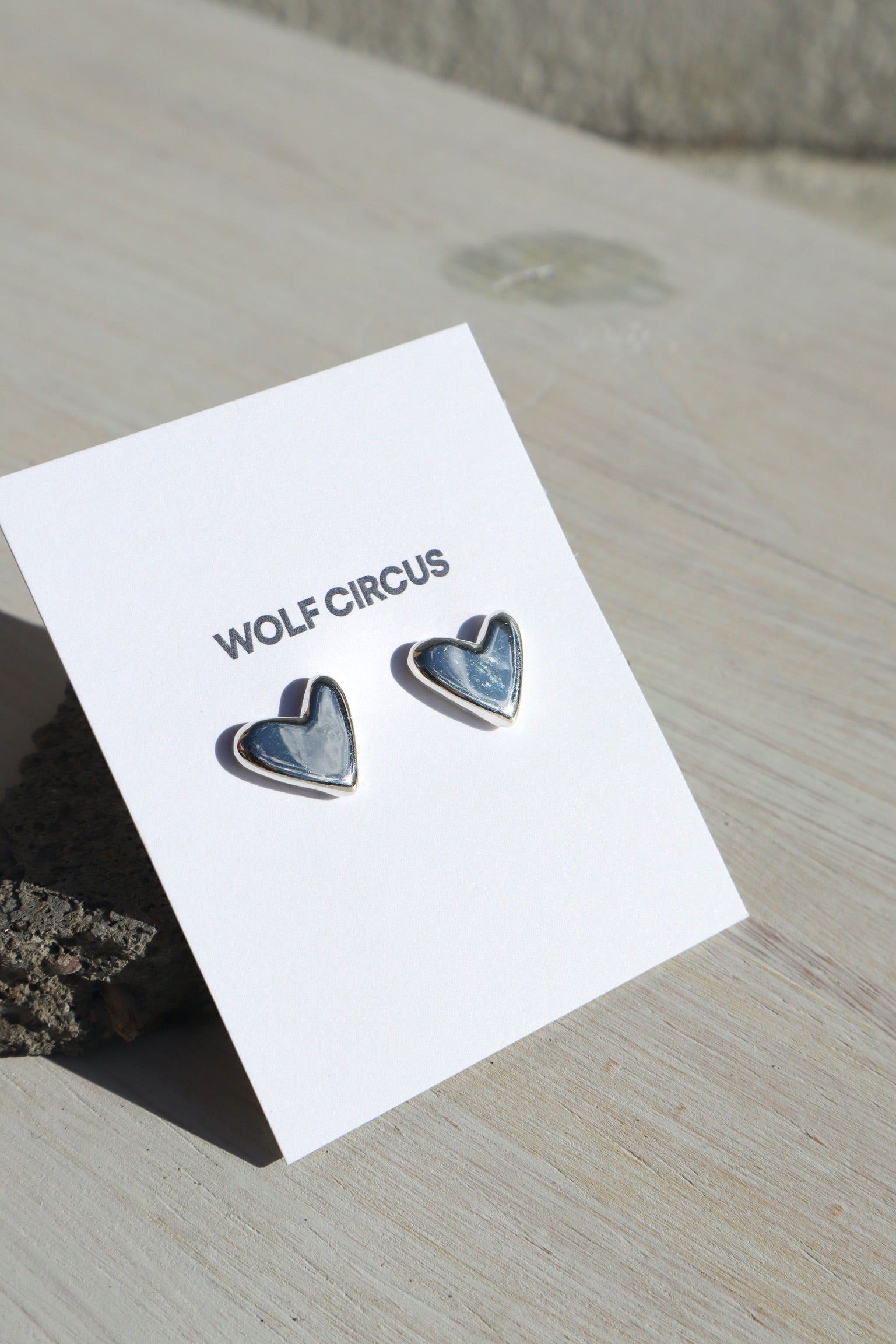 Wolf Circus Grace Heart Stud Earring / Sterling Silver