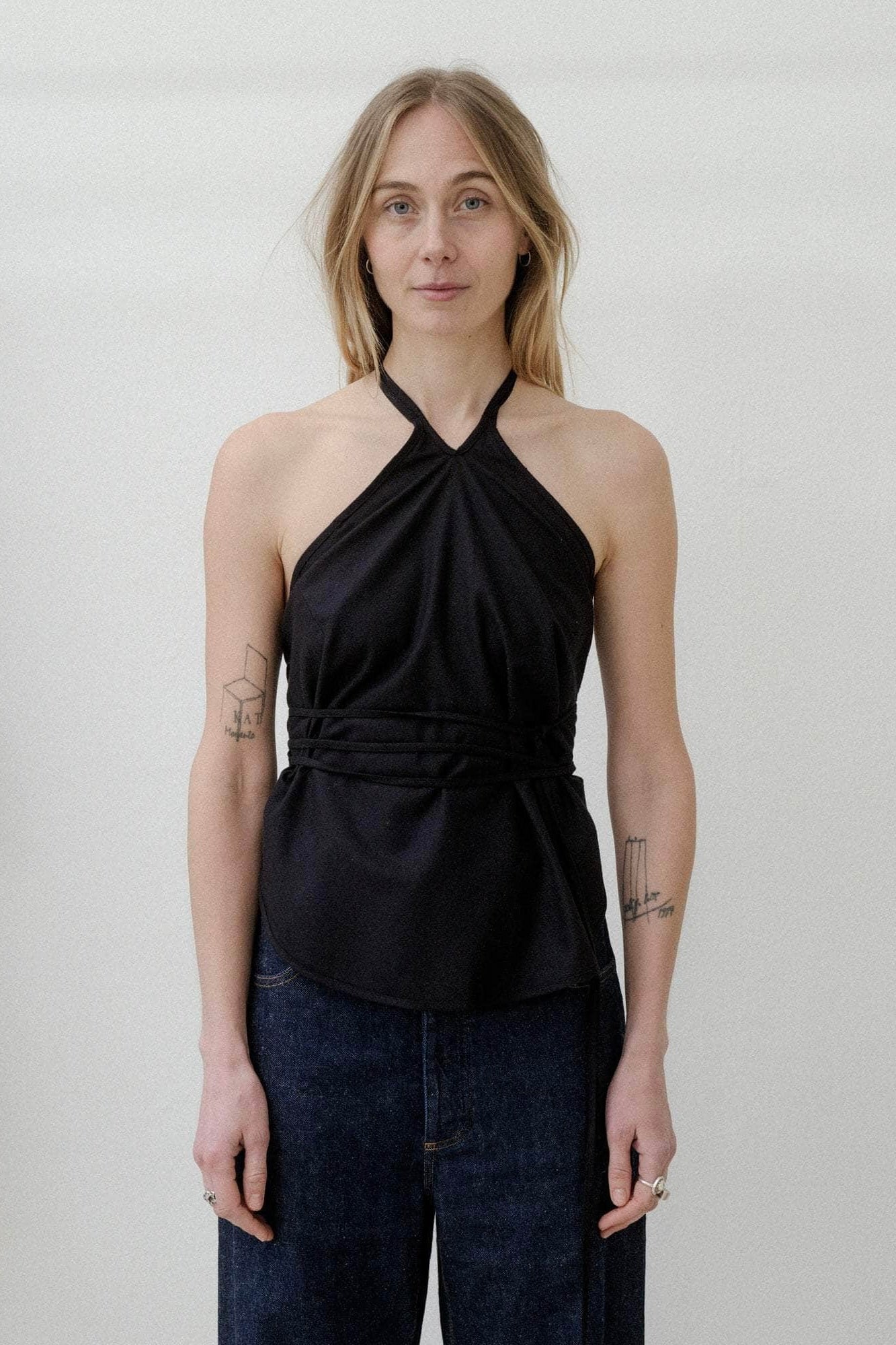 Baserange Mar Wild Silk Top / Black