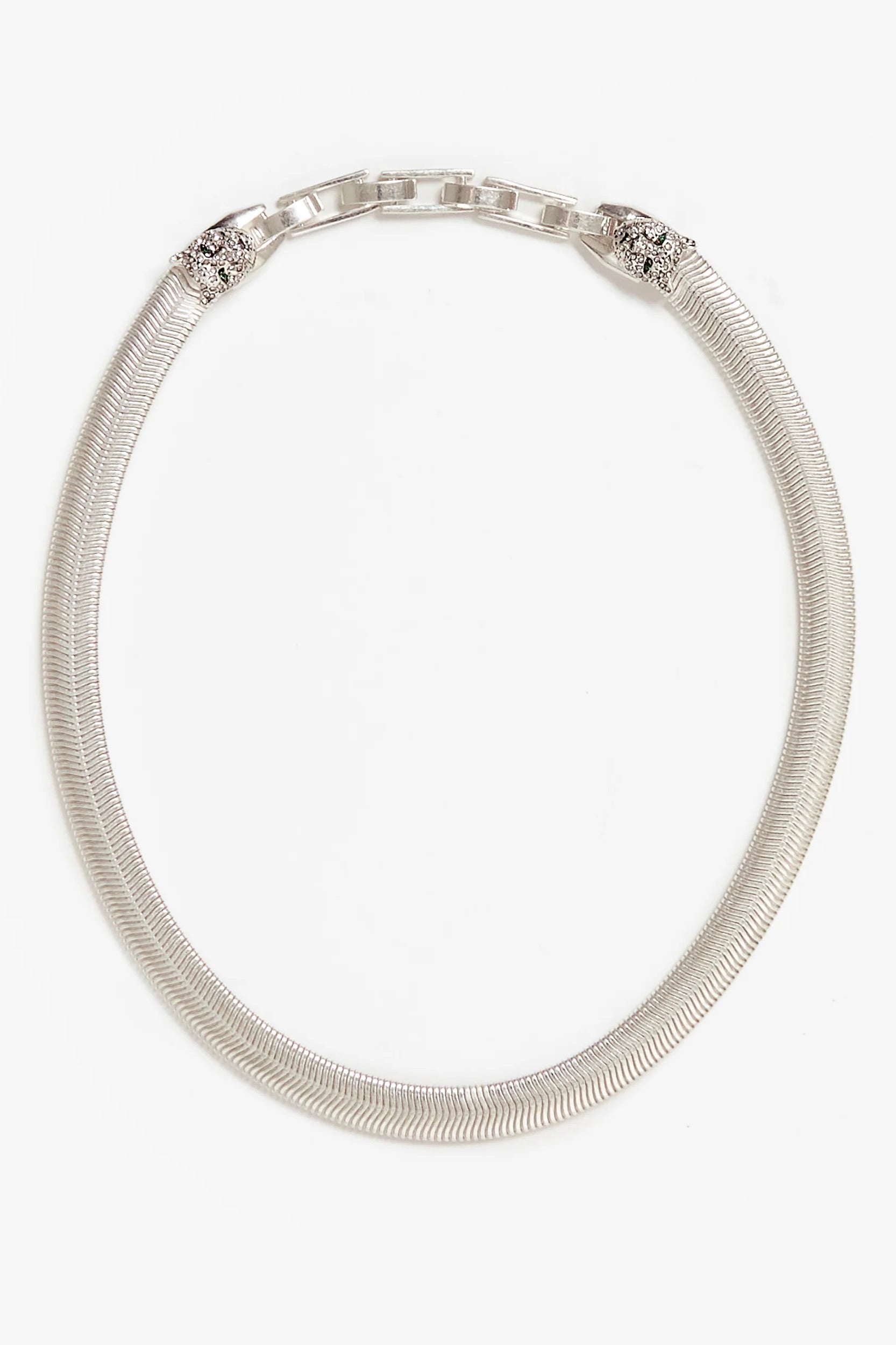 Clare V. Snake Chain Collar / Silver