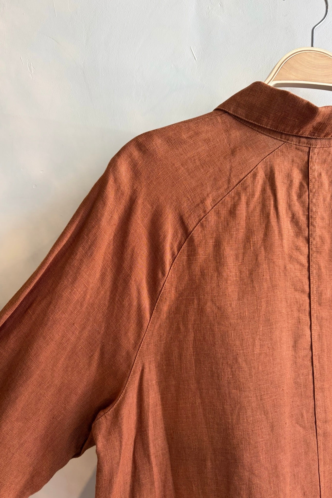 Pre-Loved / Beaton Linen / Linen chore Coat / Rust / Sz Small