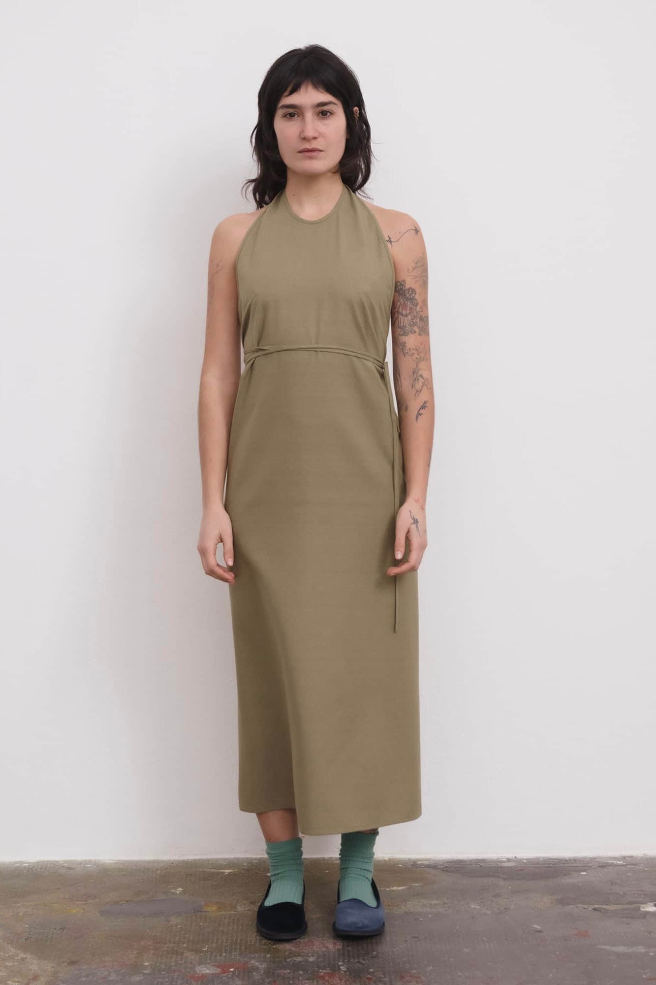 Baserange Apron Dress / Lua Green