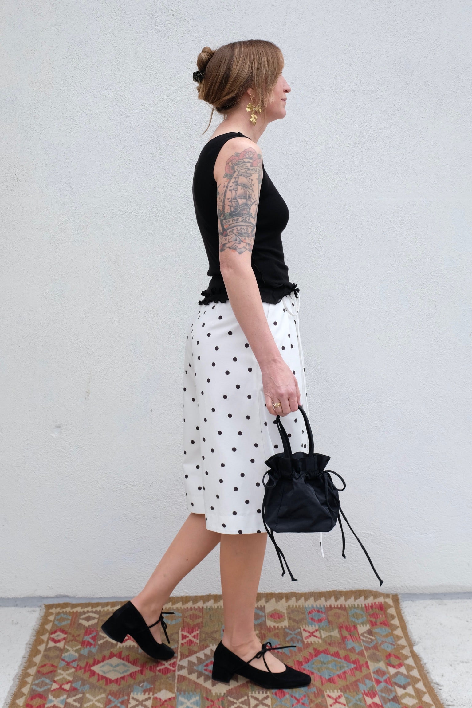 Eliza Faulkner Frances Short / White Polka Dot