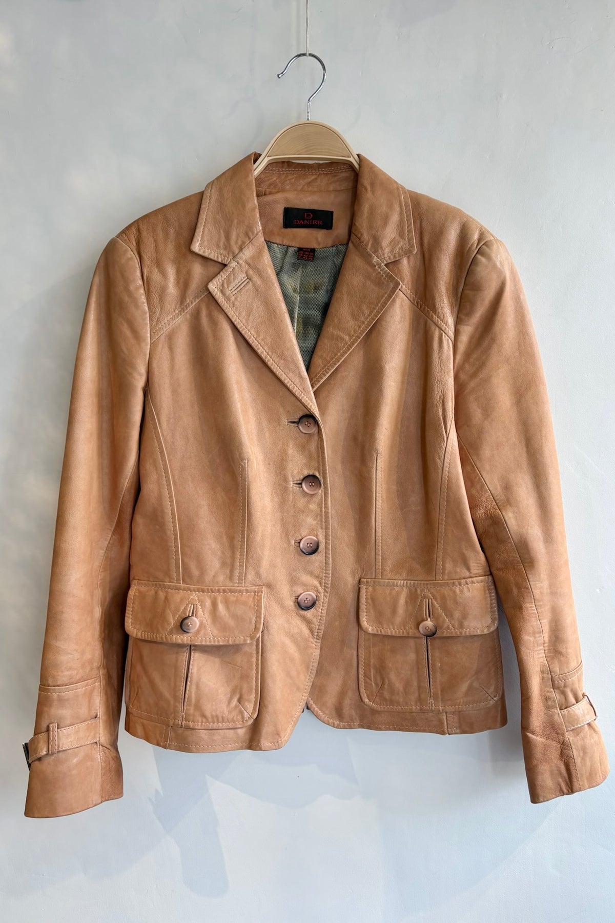 Pre-Loved Danier / Camel Leather Jacket / Sz M