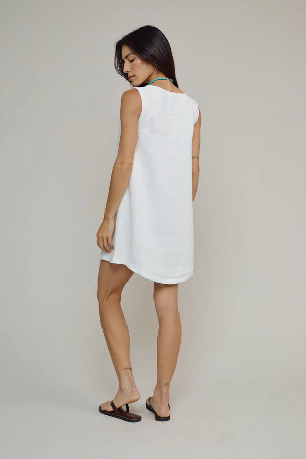 Jungmaven Baez Dress / Washed White
