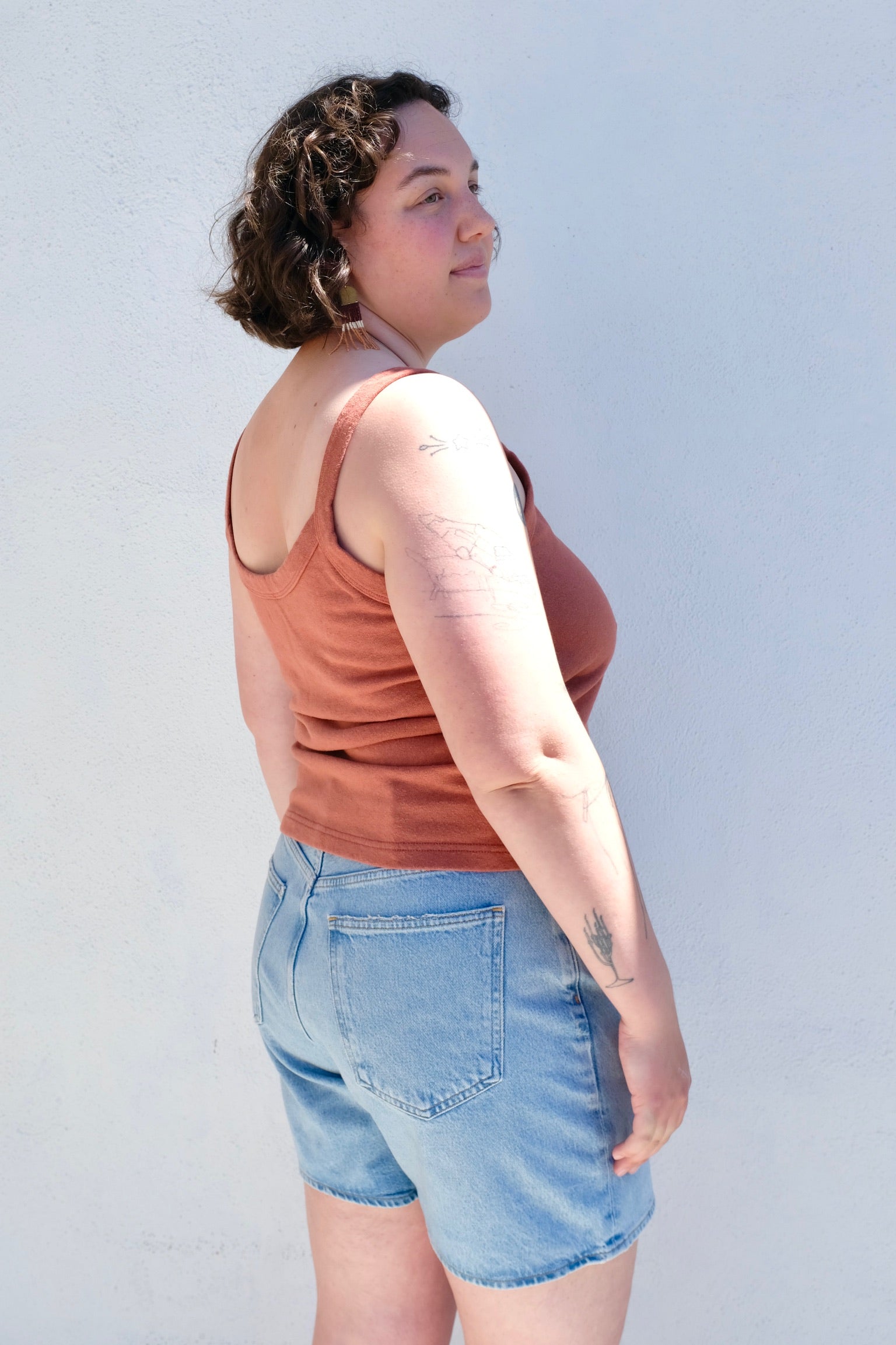 Merge Breeze tank top / Burnt Orange Sunset