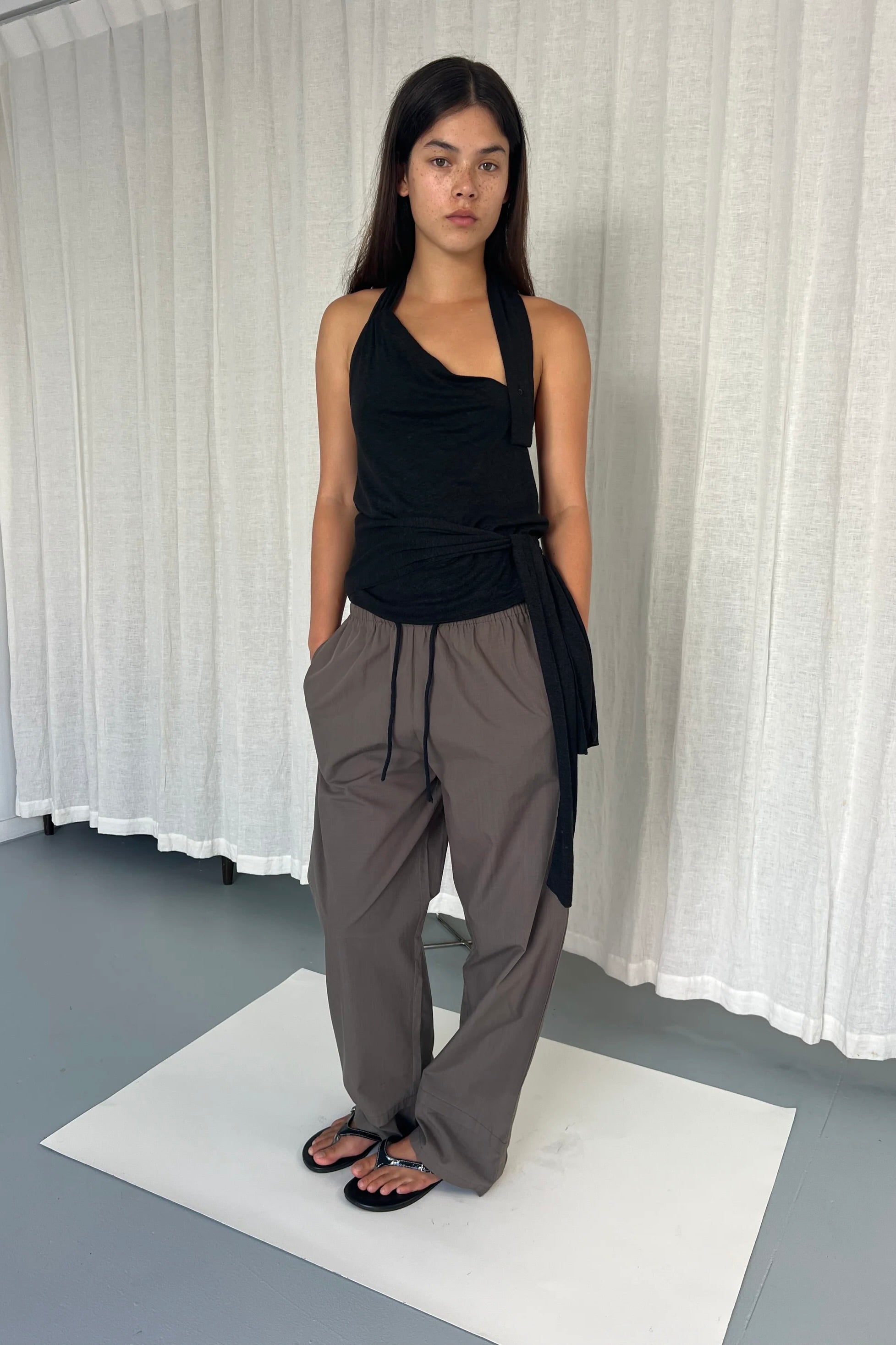 Deiji Layered Pant / Khaki Check