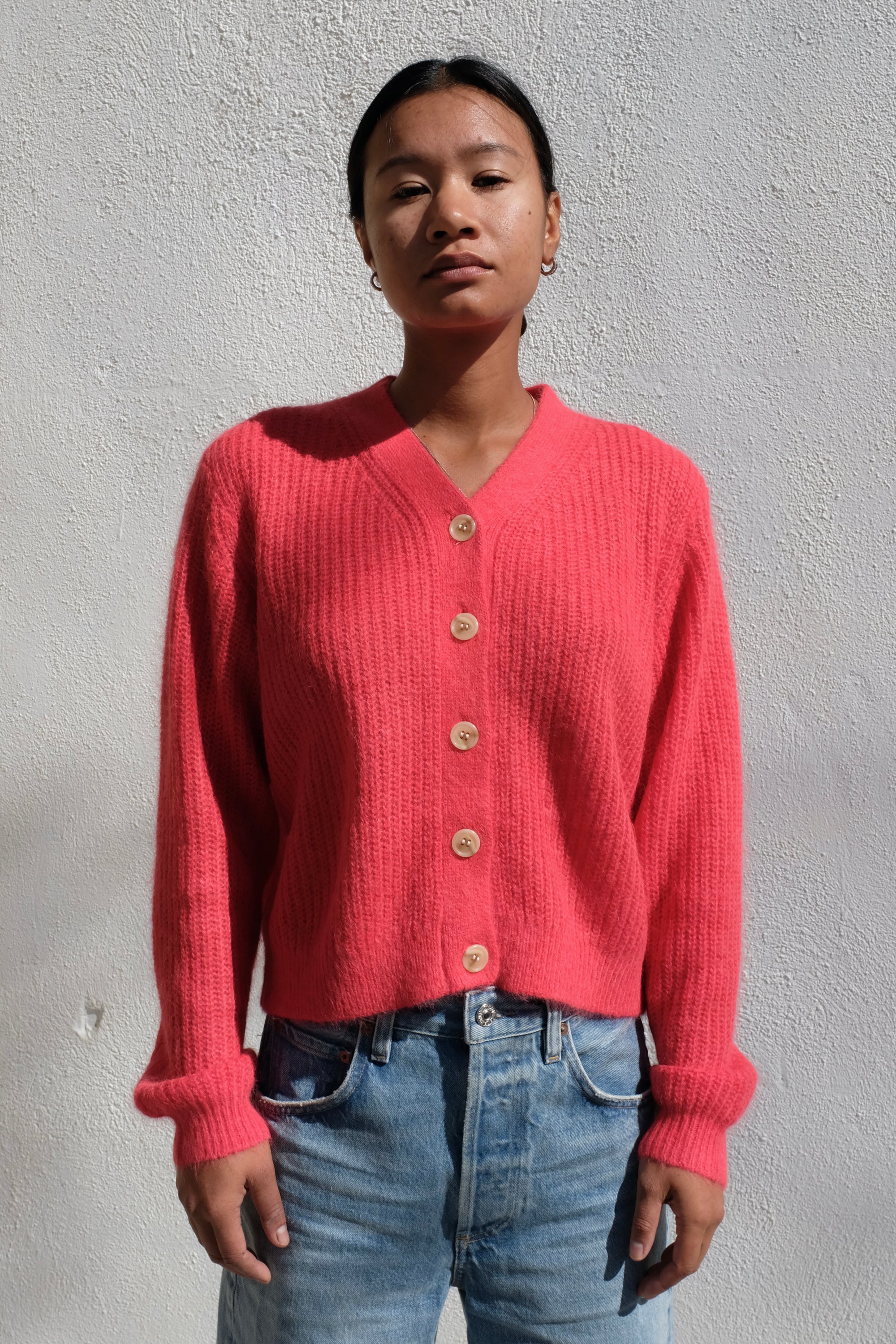 Hansel from Basel Nia Shrunken Cardigan / Red