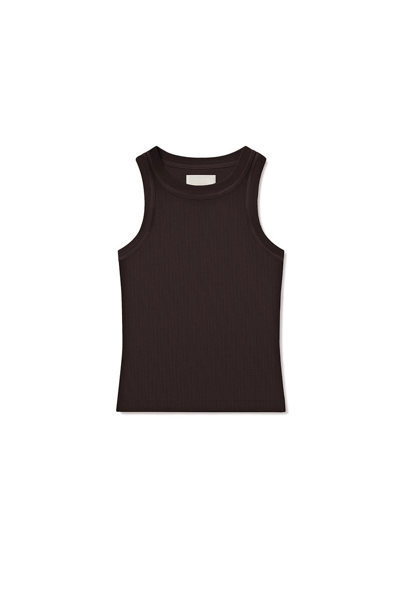 Isabel Rib Tank / Chocolate