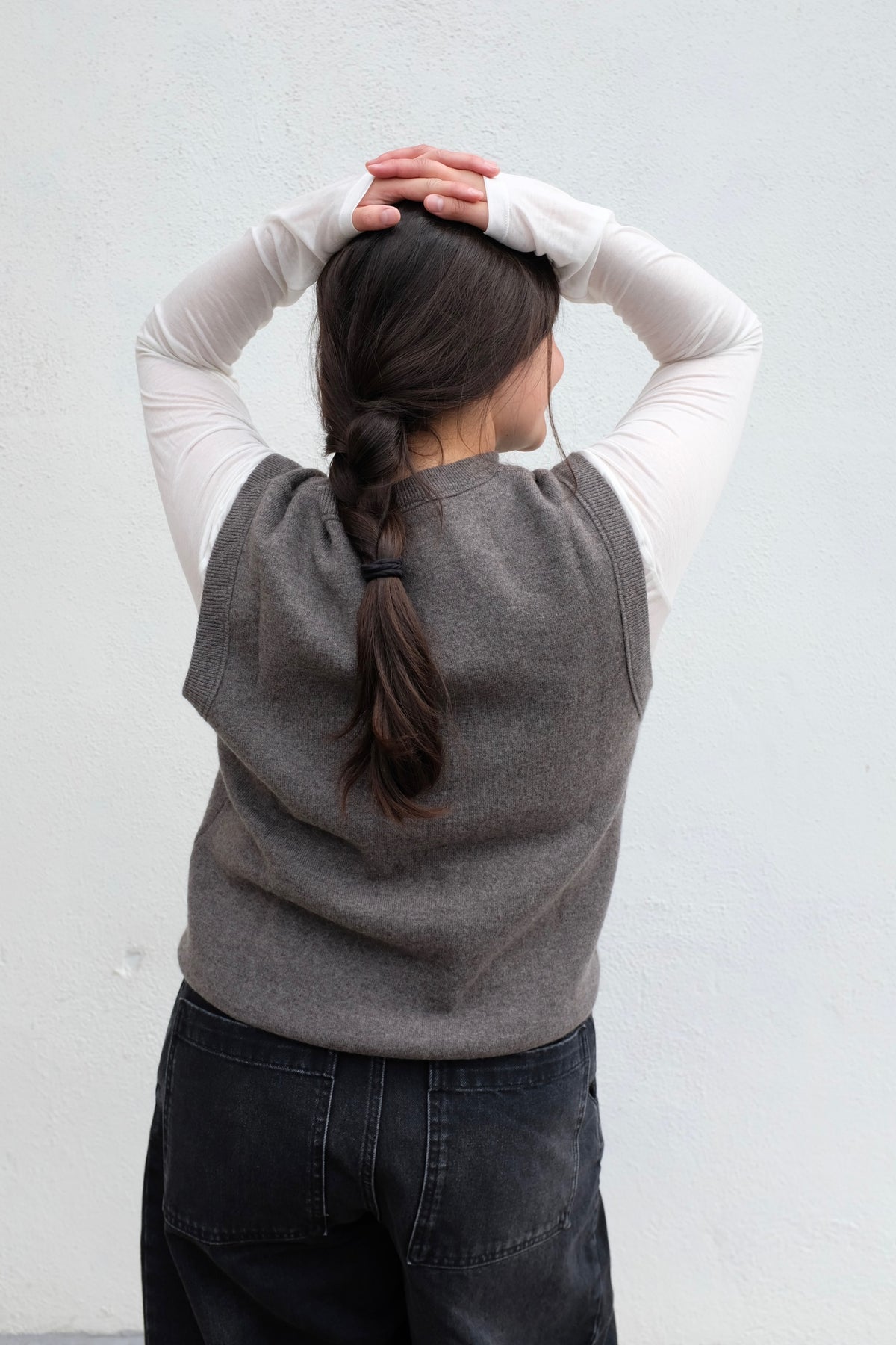 Aurel Double Cashmere Knit Vest / Mouse