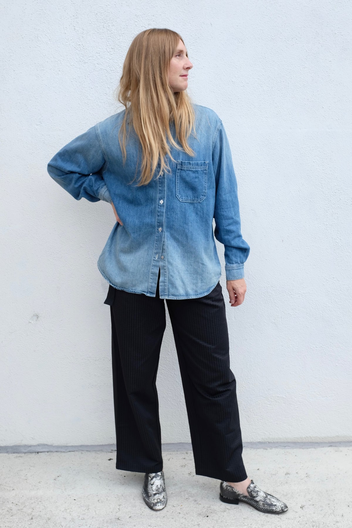 Shaina Mote Essential Denim Button Down / Vintage Indigo