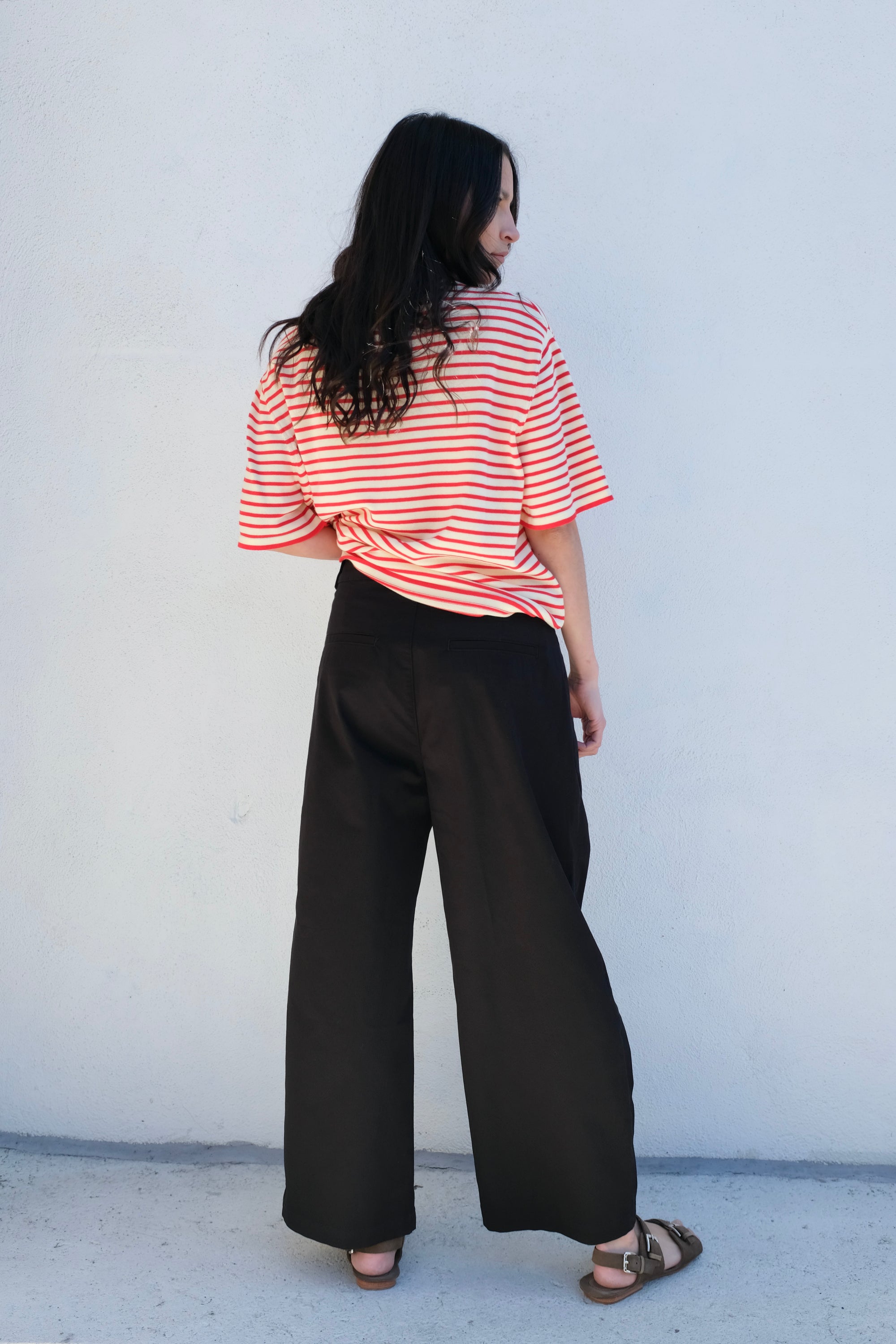 Citizens of Humanity Cara Crop Pleated Trouser / Black