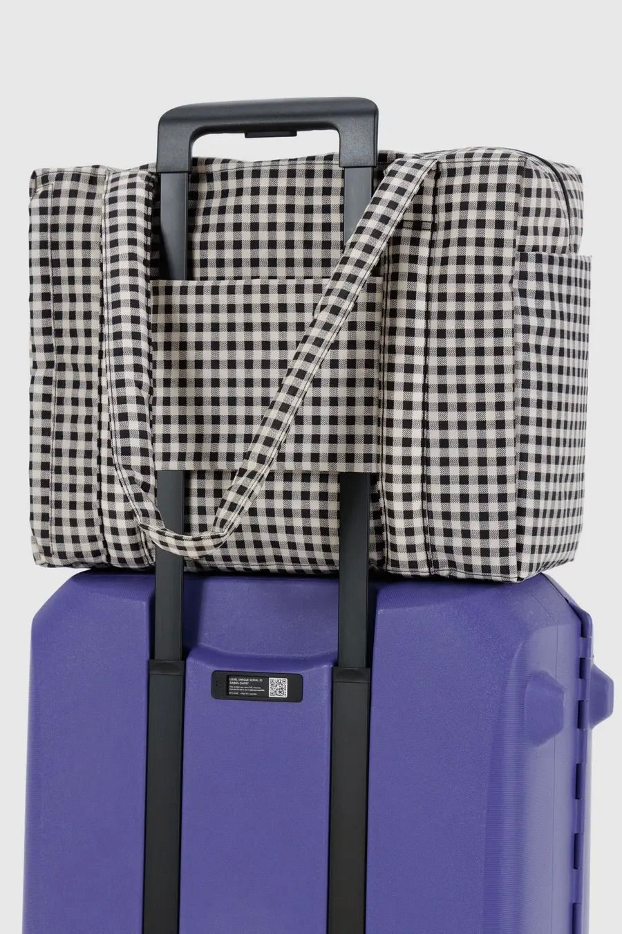 Baggu Small Cloud Carry-On / Black and White Gingham