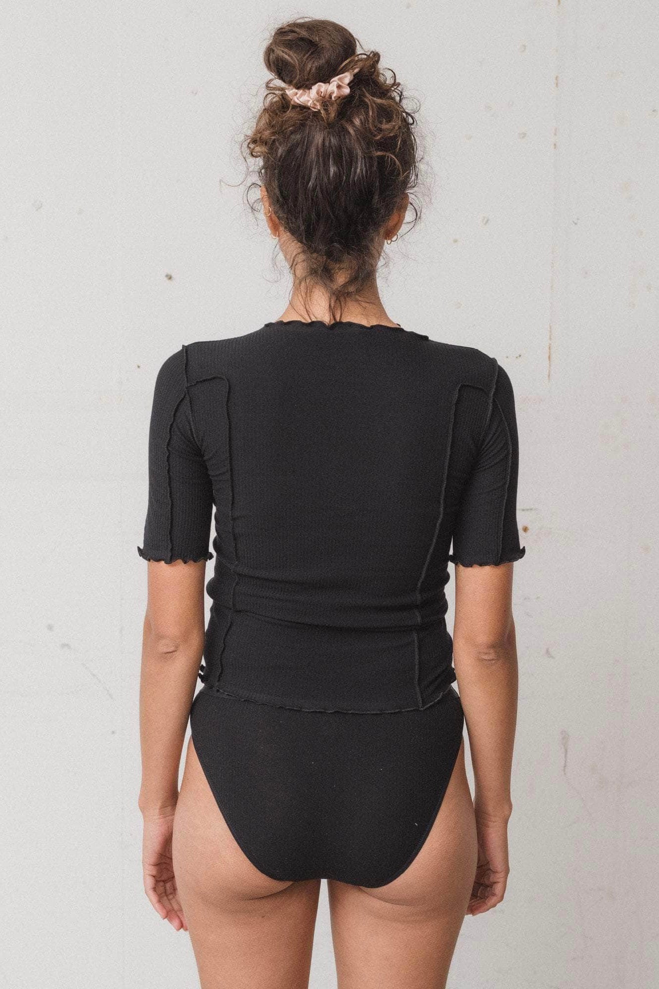 Baserange Omato 3/4 Sleeve Tee / Black