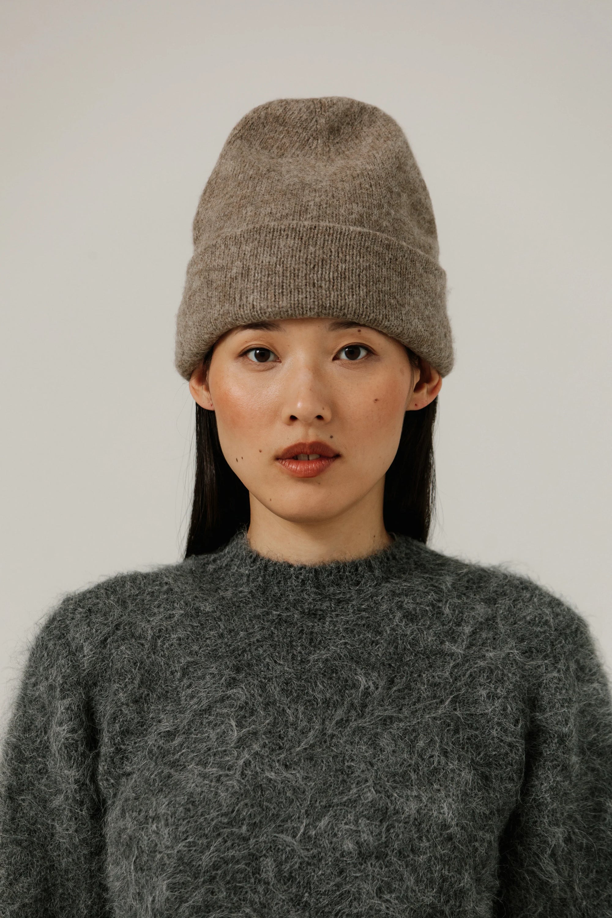 Bare Knitwear Baby Alpaca Andes Beanie / Dark Fawn
