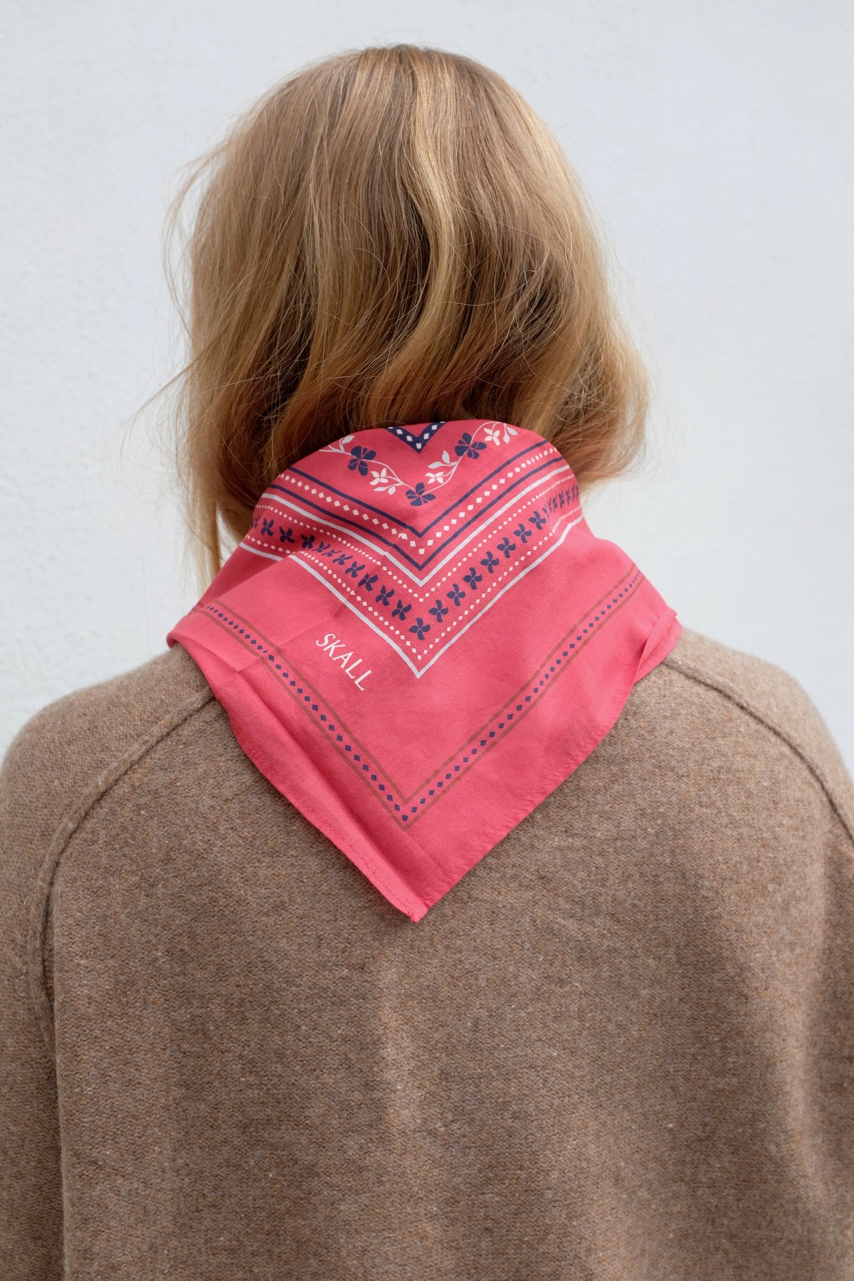 Floral Scarf / Faded Red