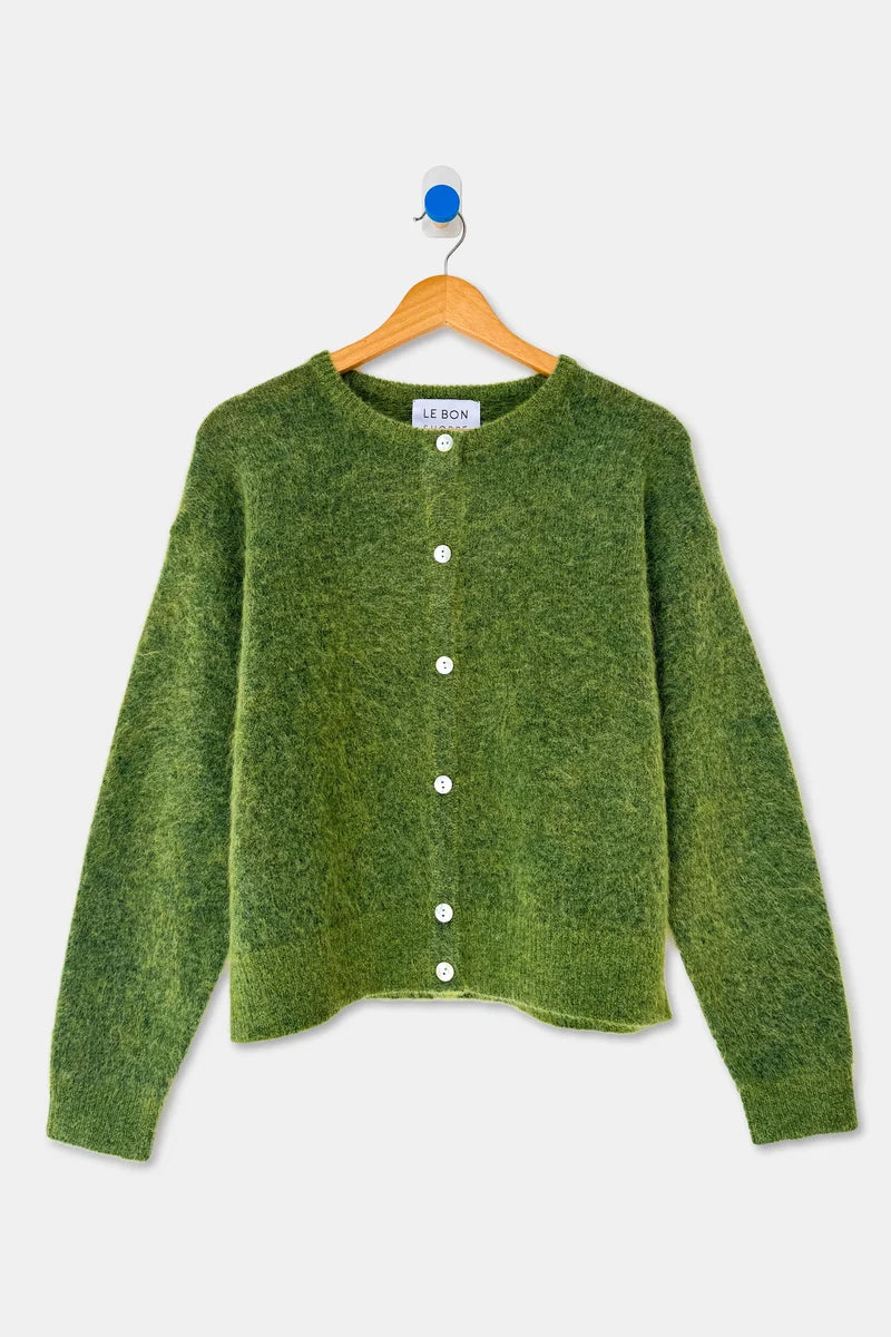 Le Bon Shoppe Ayla Mohair Cardigan / Artichoke