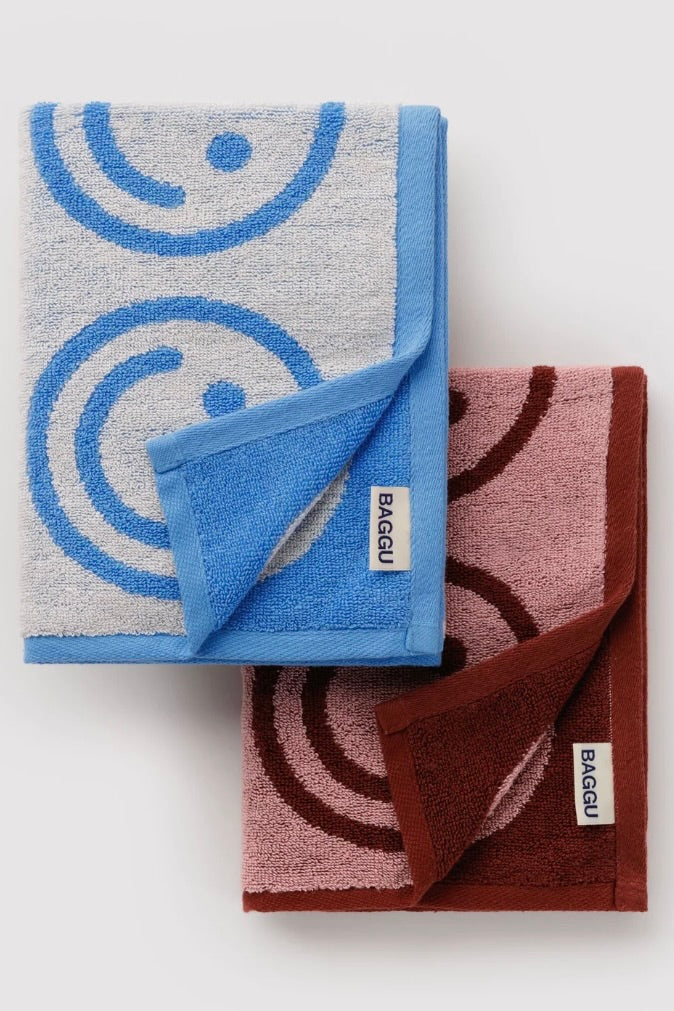 Baggu Hand Towel Set of 2 / Happy Sky + Blush