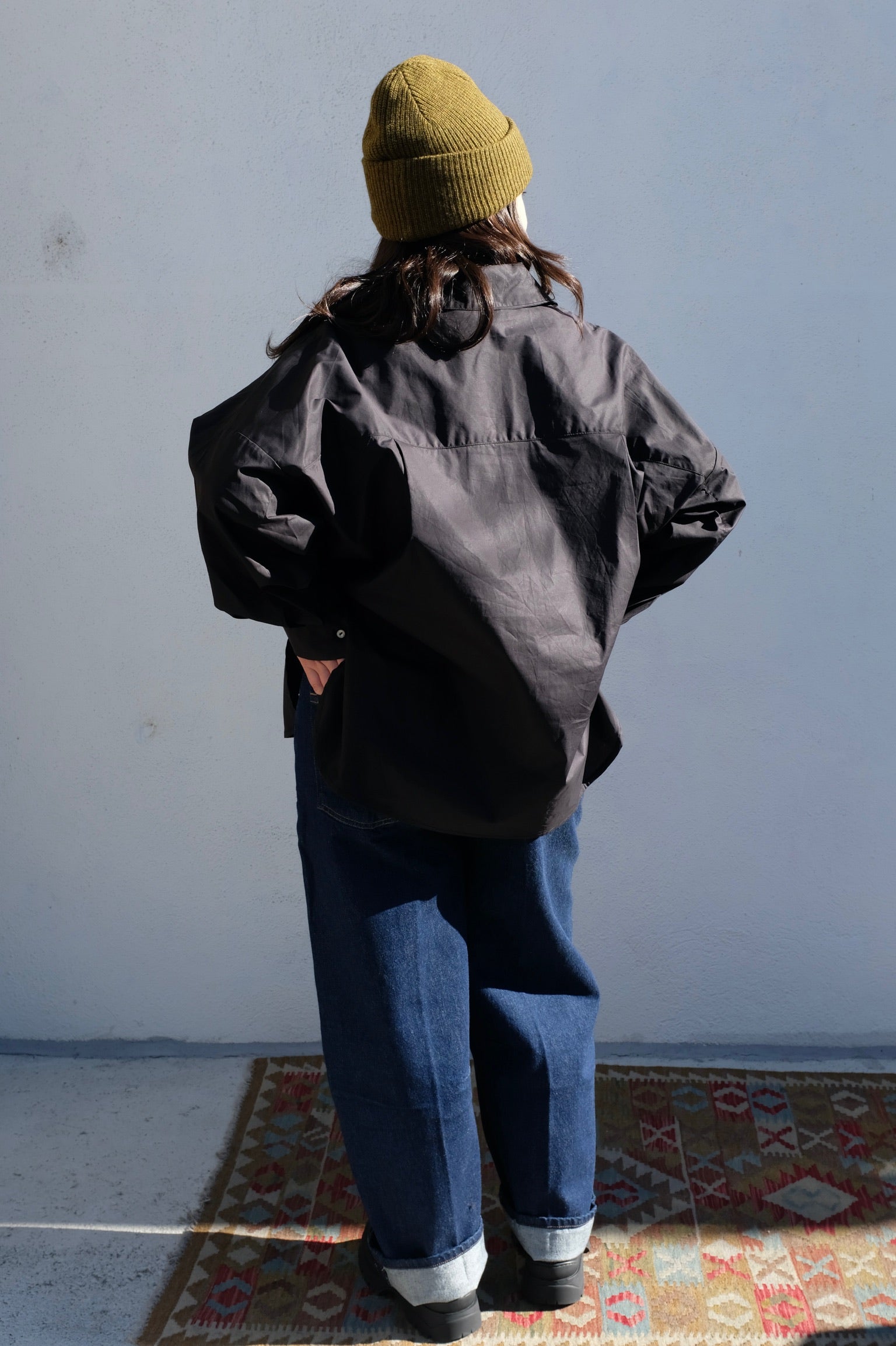 A Bronze Age Robbie Shirt / Black Poplin