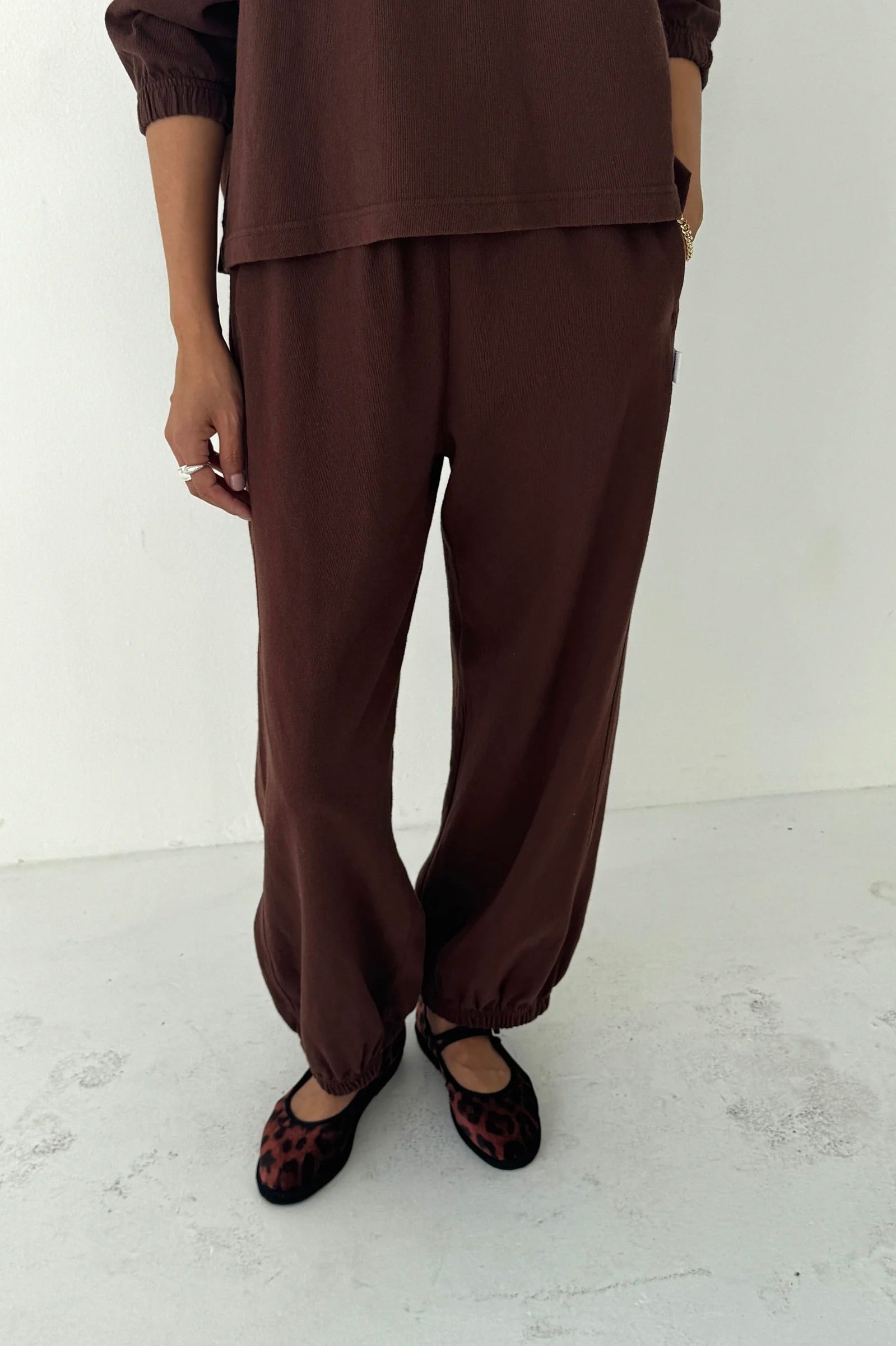 Le Bon Shoppe Cotton Jersey Balloon Pant / Chestnut