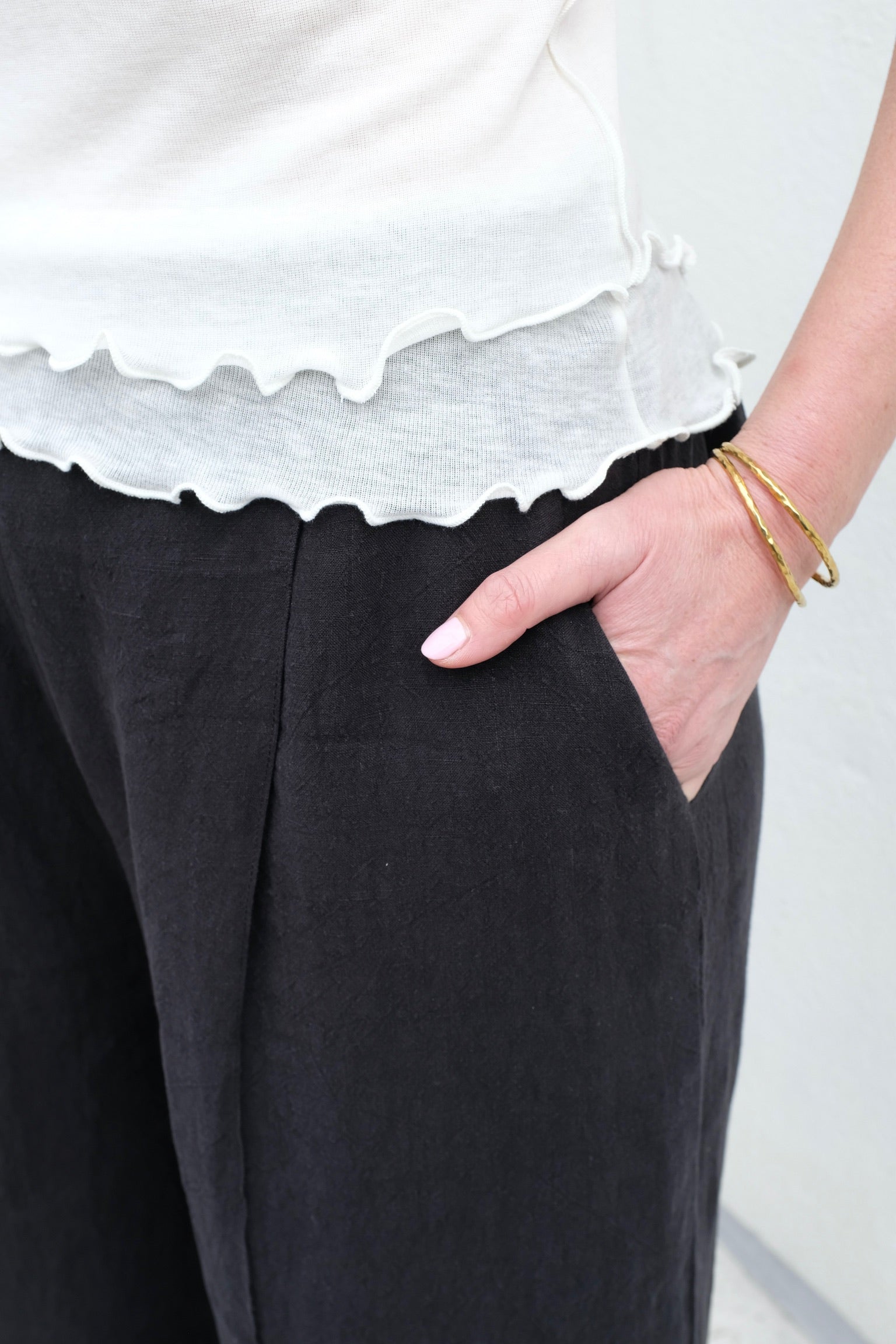 Yves Pant / Black Linen
