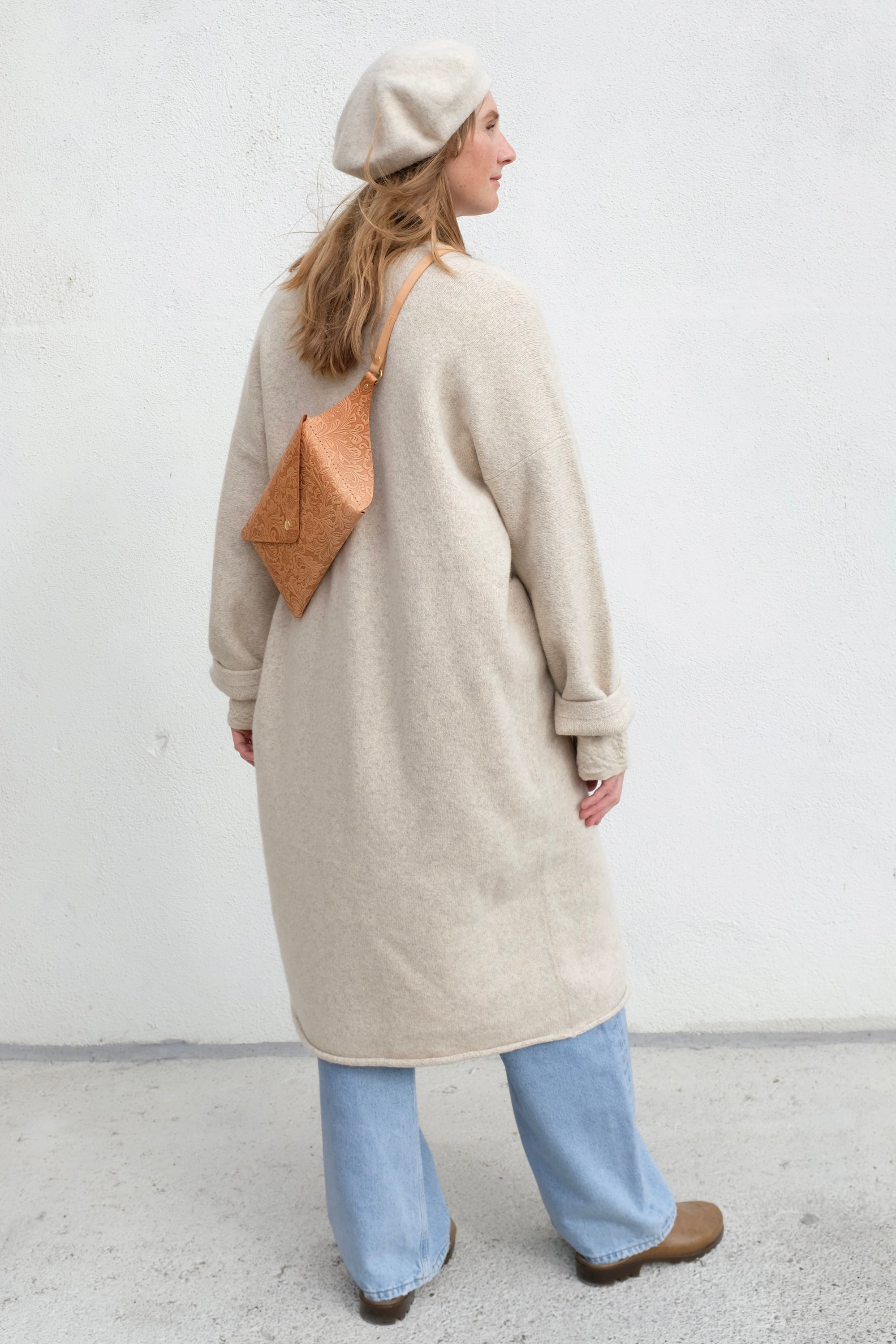 Lauren Manoogian Long Open Cardigan / Ecru