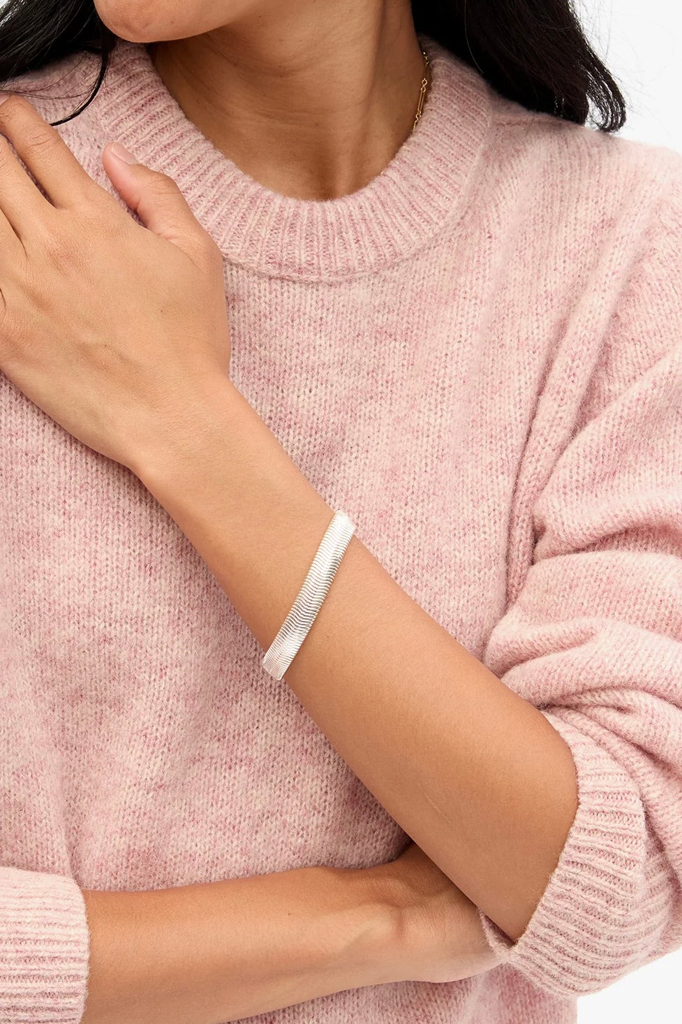 Clare V. Snake Chain Bracelet / Silver