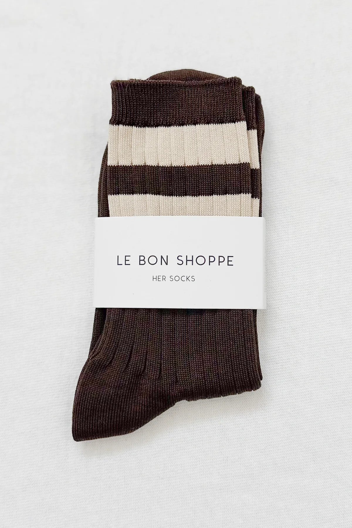 Le Bon Shoppe Her Varsity Socks / Espresso