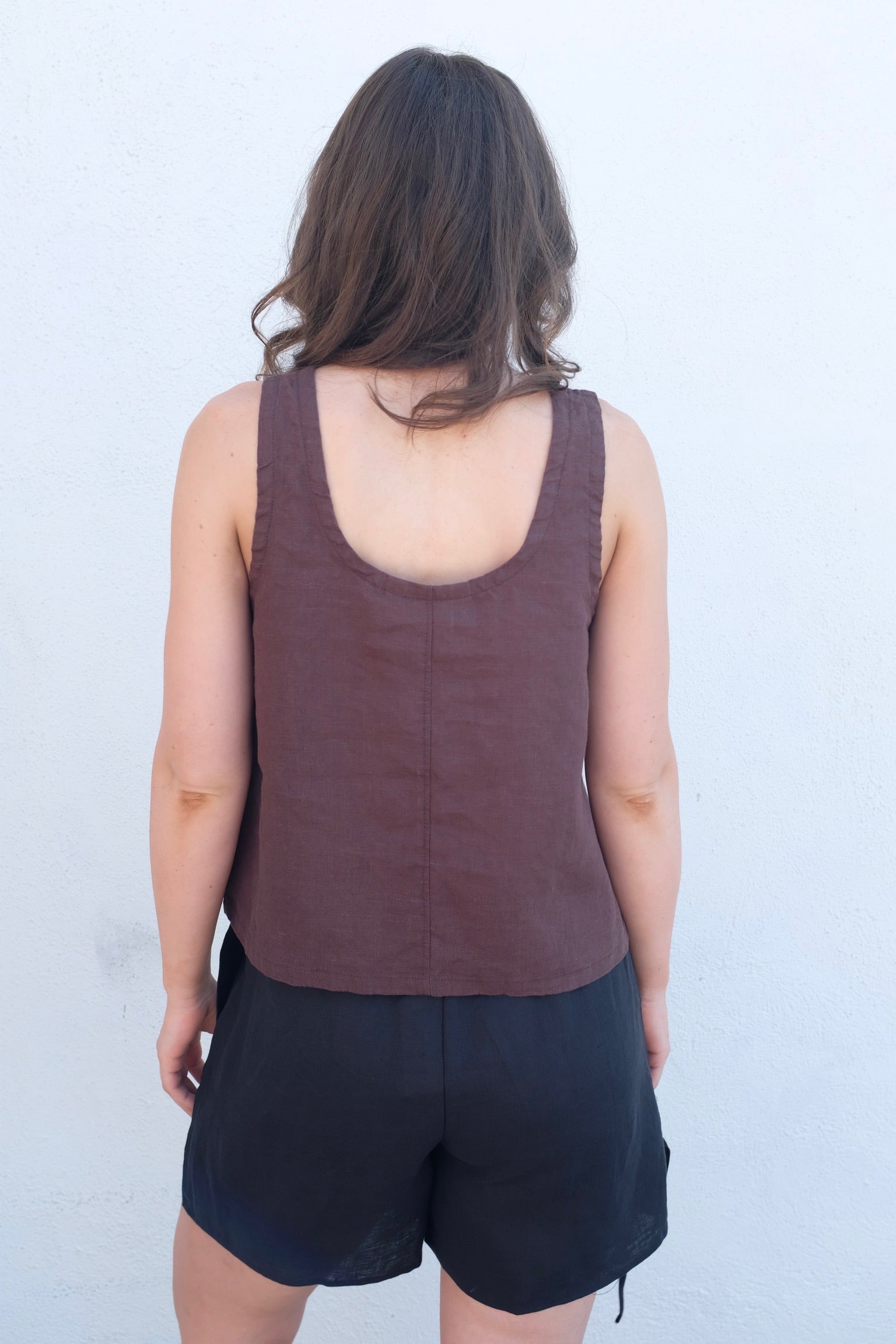 Moss Grey Eleanor Tank / Espresso