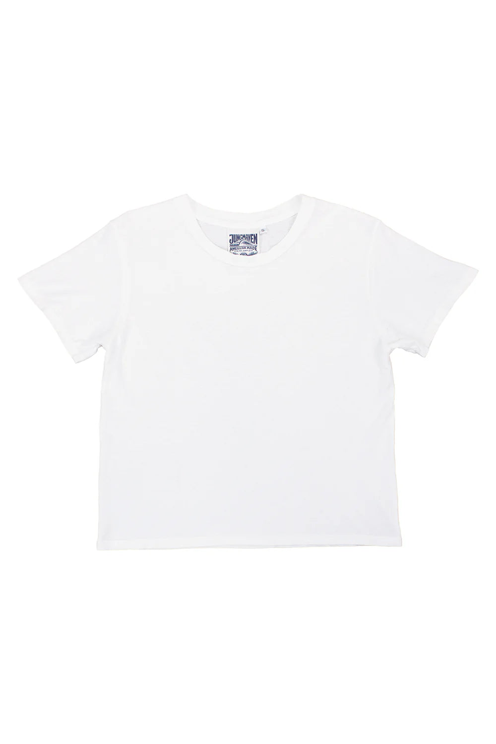 Jungmaven Cropped Ojai Tee /  Washed White