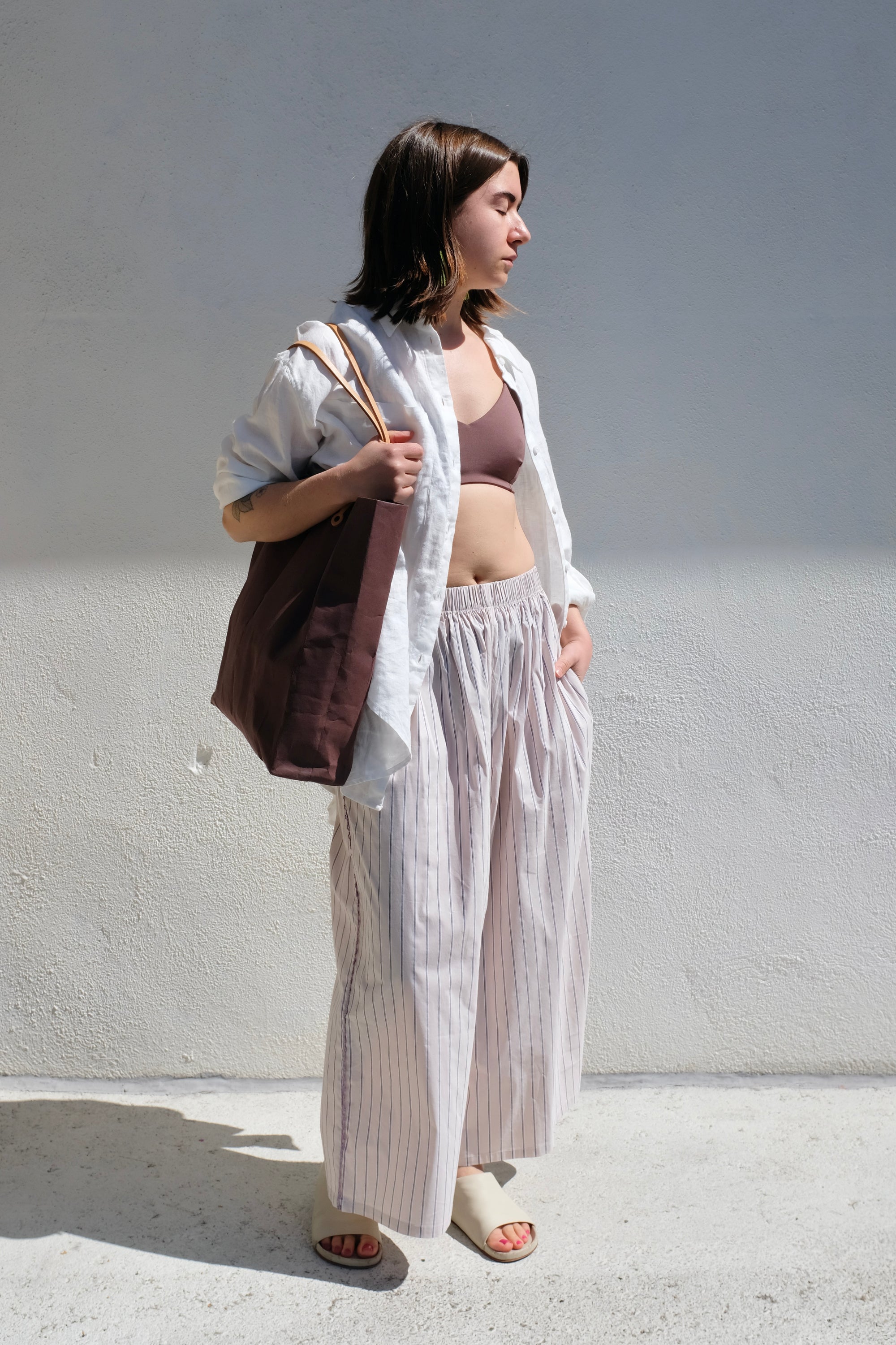 Toit Volant Aretha Pants / Taupe Stripe