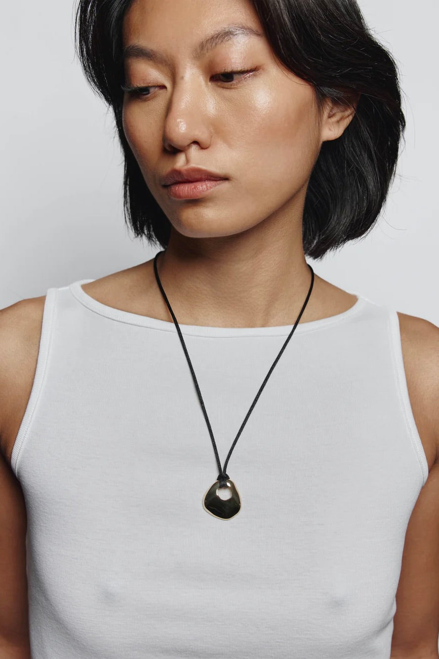 Wolf Circus Devon Necklace / Gold with Satin Cord