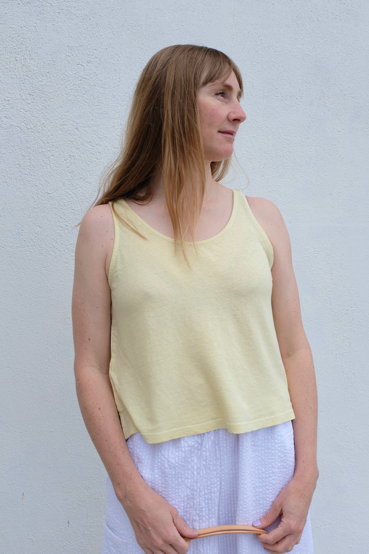 Jungmaven Cropped Tank / Sunbleached Yellow