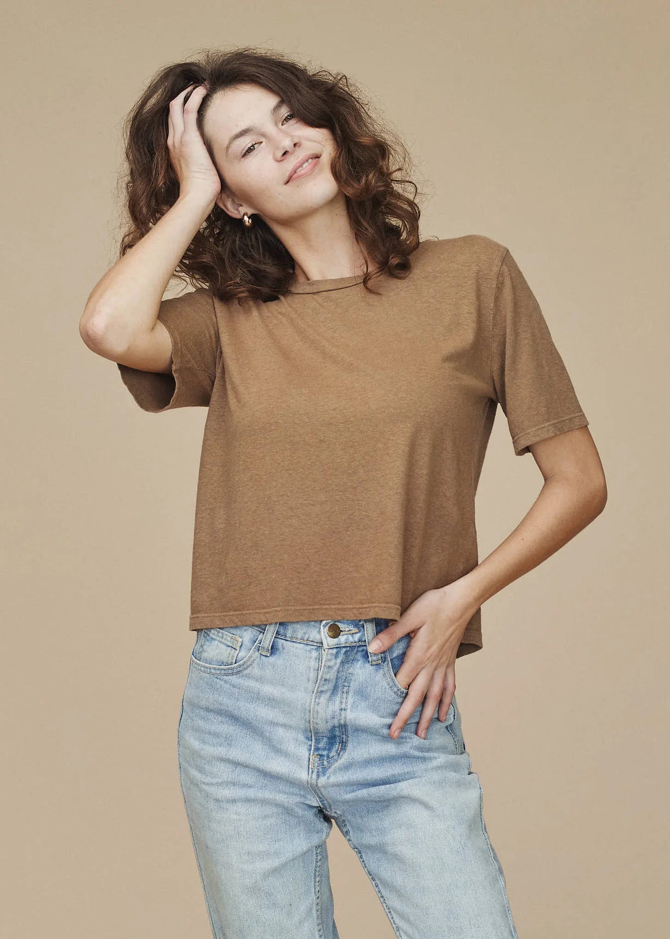 Jungmaven Silverlake Cropped Tee / Coyote
