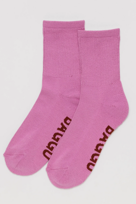 Baggu Ribbed Sock / Extra Pink