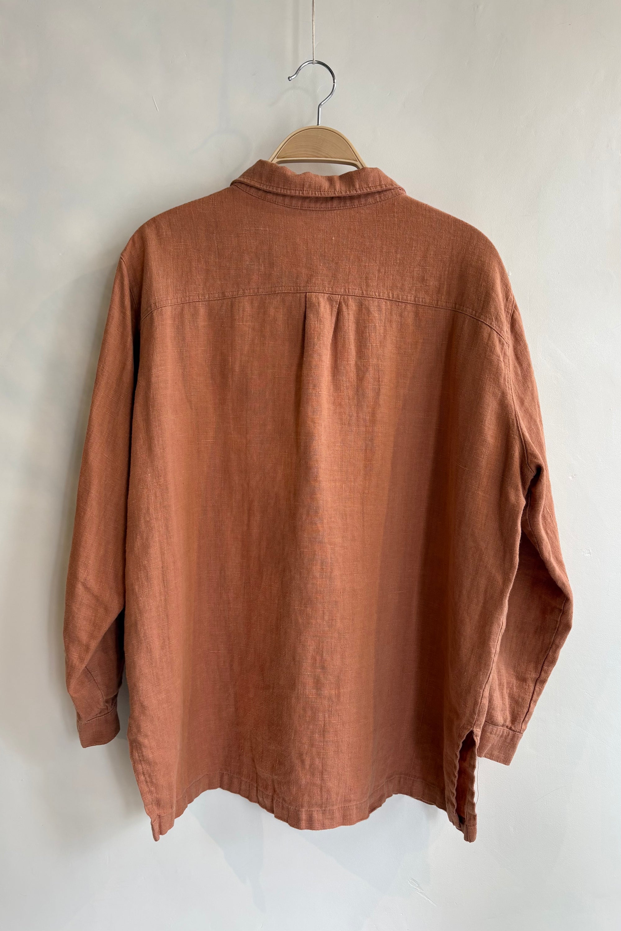 Pre-Loved / Shelter Lloyd Linen Shirt / Rust / Size M