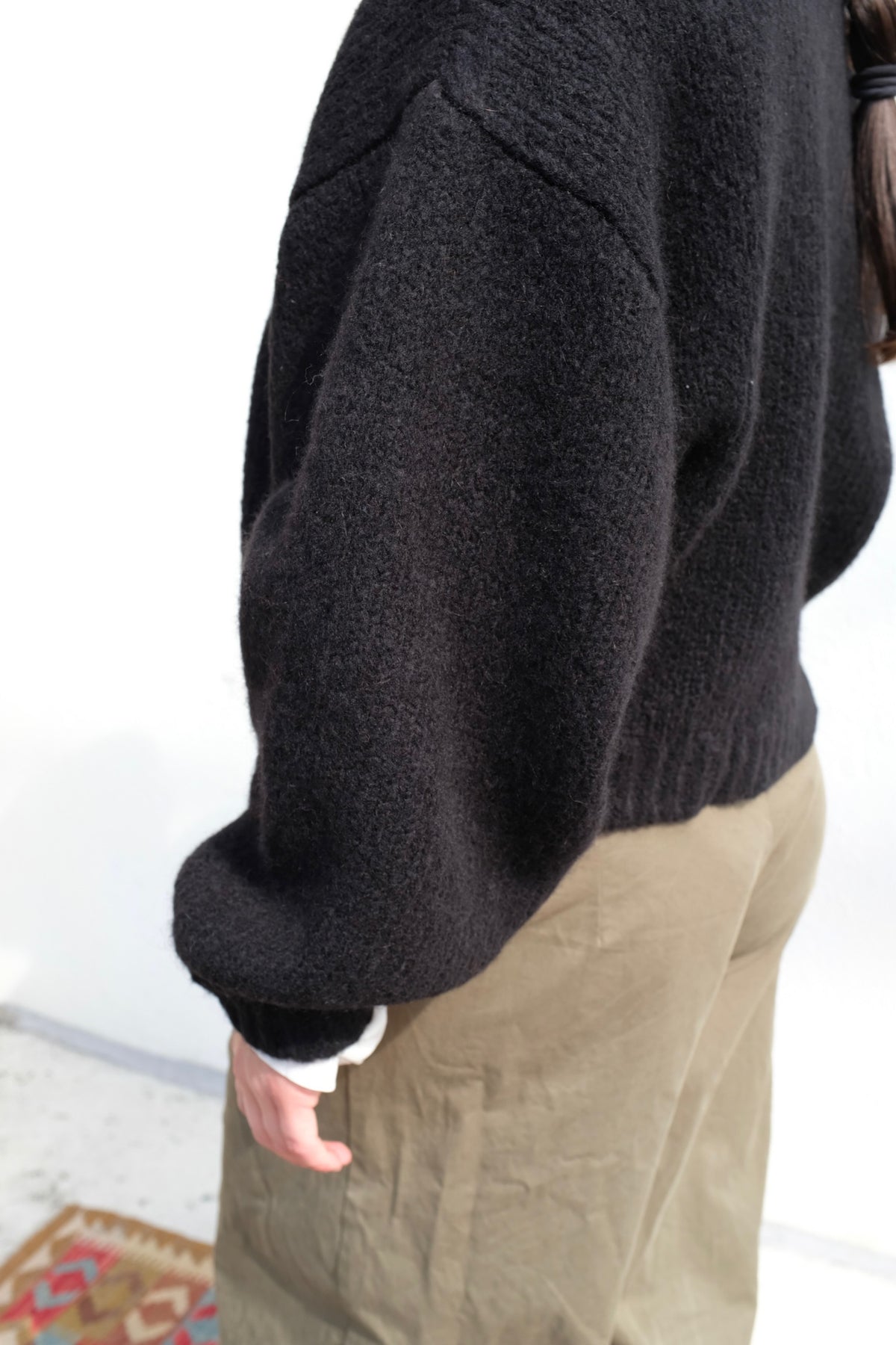 Supreme Alpaca Balloon Sleeve Sweater / Black