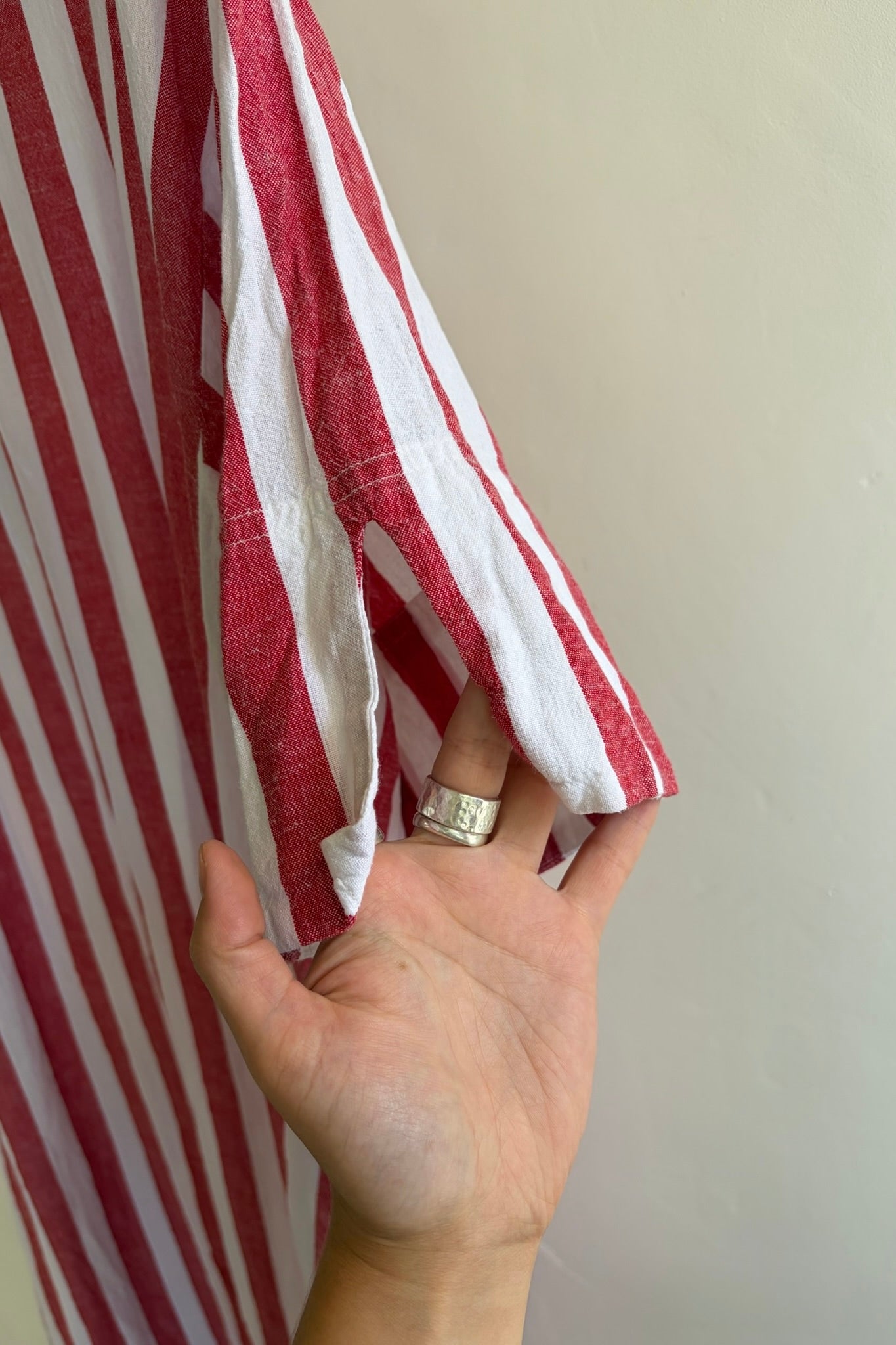 Pre-Loved / A Piece Apart Red and White Stripe Dress / Size xs/s