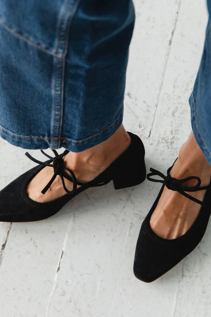 Either/Or Heeled Ballet / Black Suede