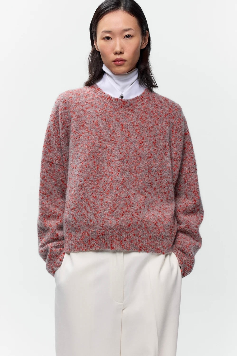 Cordera Speckled Crewneck Sweater / Malva