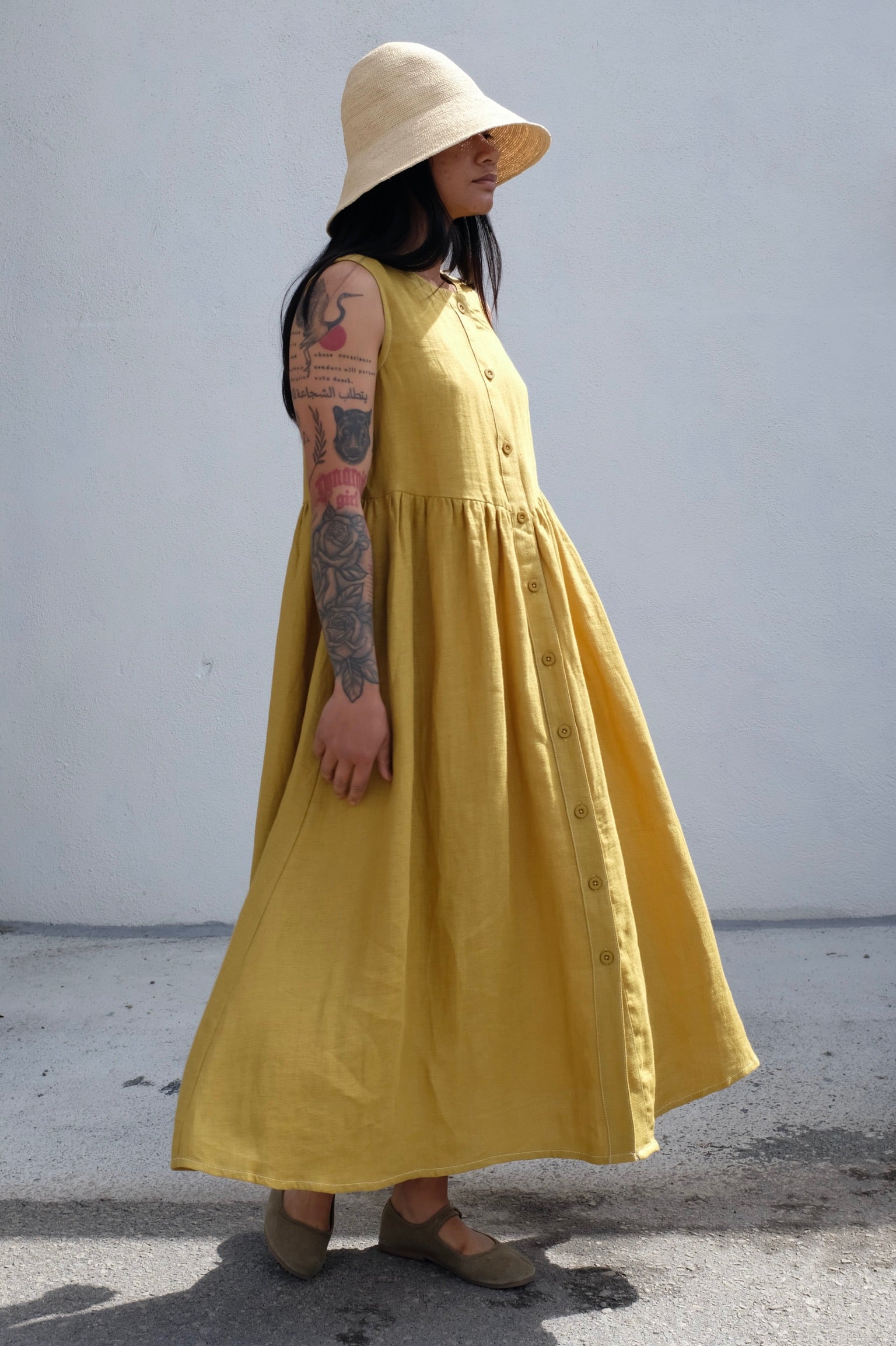 Summer Play Dress / Mustard