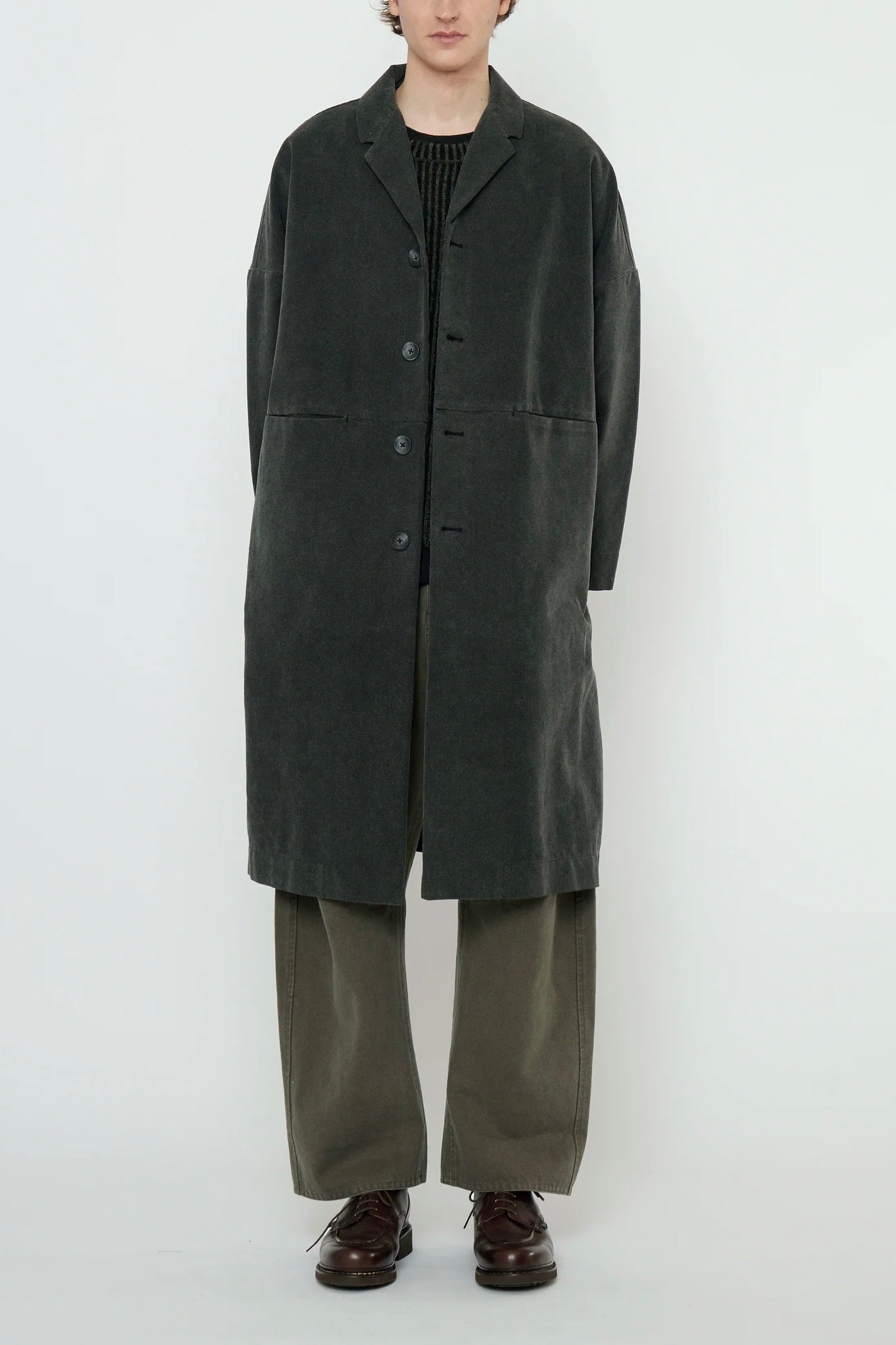 7115 by Szeki Oversized Blazer Coat / Washed Black