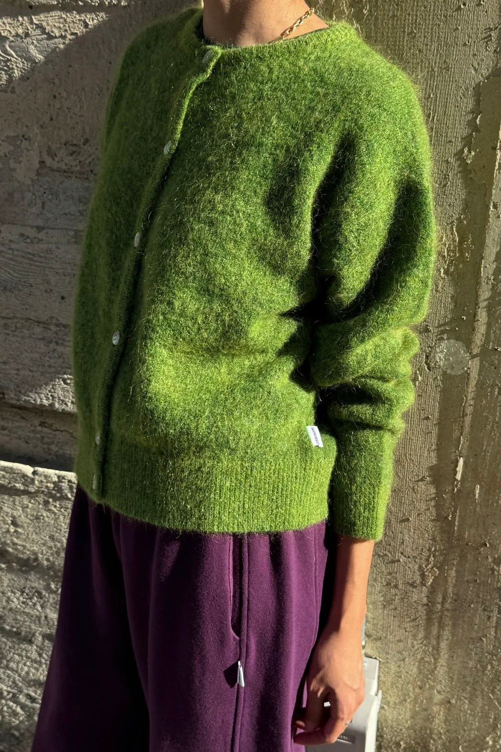Le Bon Shoppe Ayla Mohair Cardigan / Artichoke
