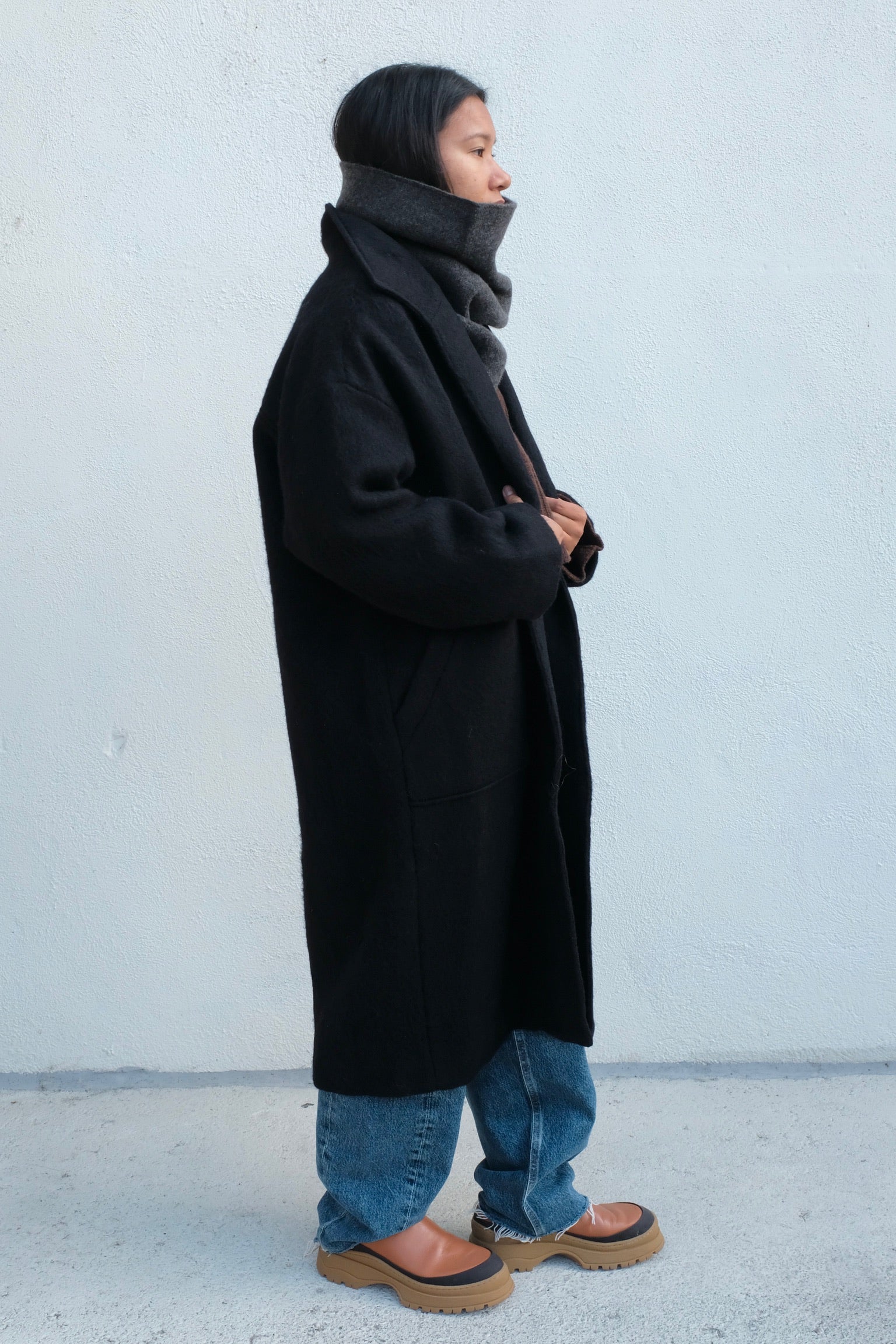 Szeki Wool Fall Coat / Black