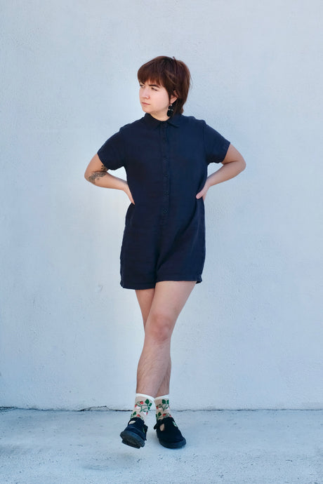 Jungmaven Stillwater Polo Romper / Black