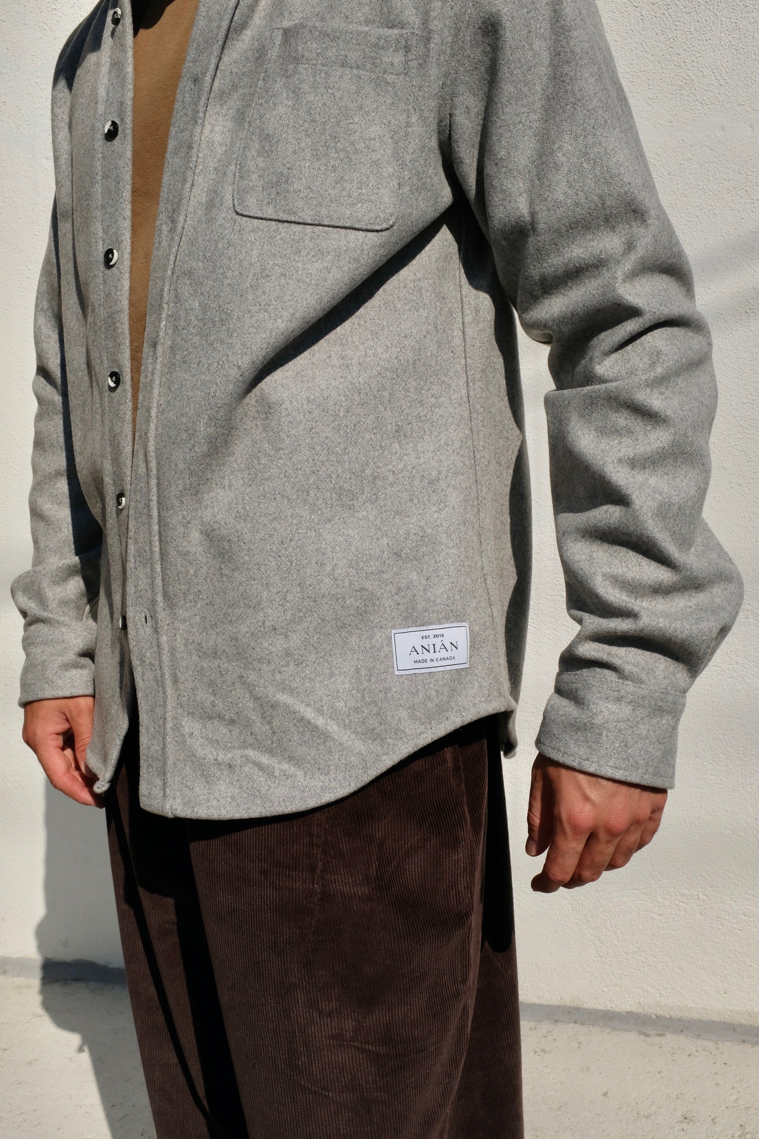 Anian The Modern Melton Wool / Light Grey